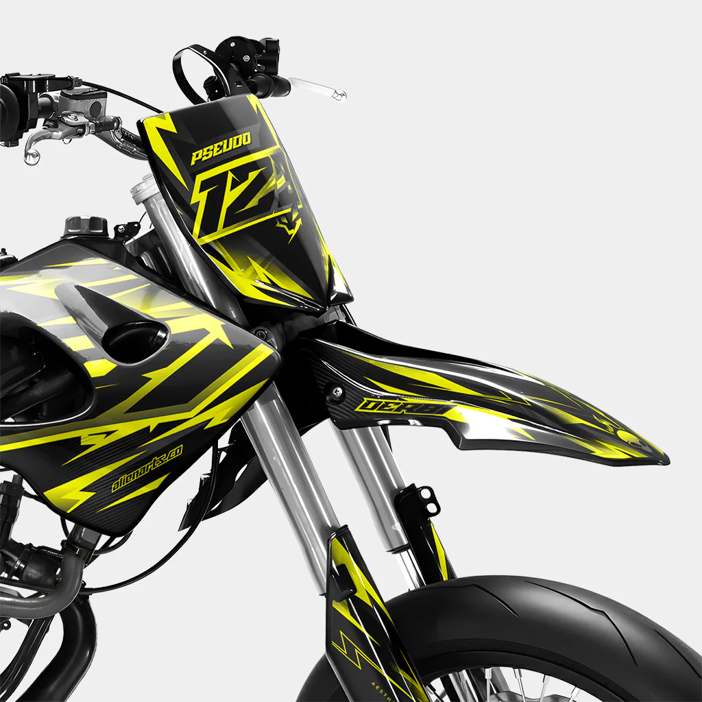 MISTRAL - Kit deco DERBI 50cc - Jaune - Image 2