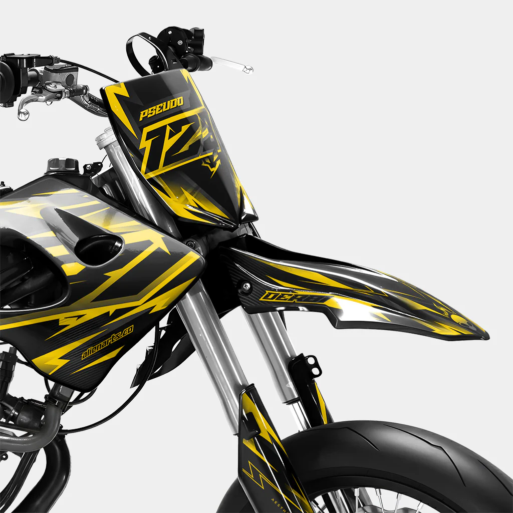 MISTRAL - Kit deco DERBI 50cc - Jaune Foncé - Image 2