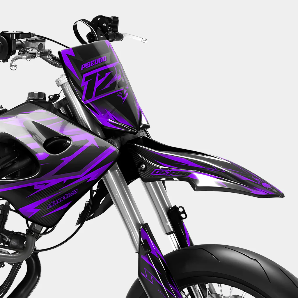 MISTRAL - Kit deco DERBI 50cc - Violet - Image 2