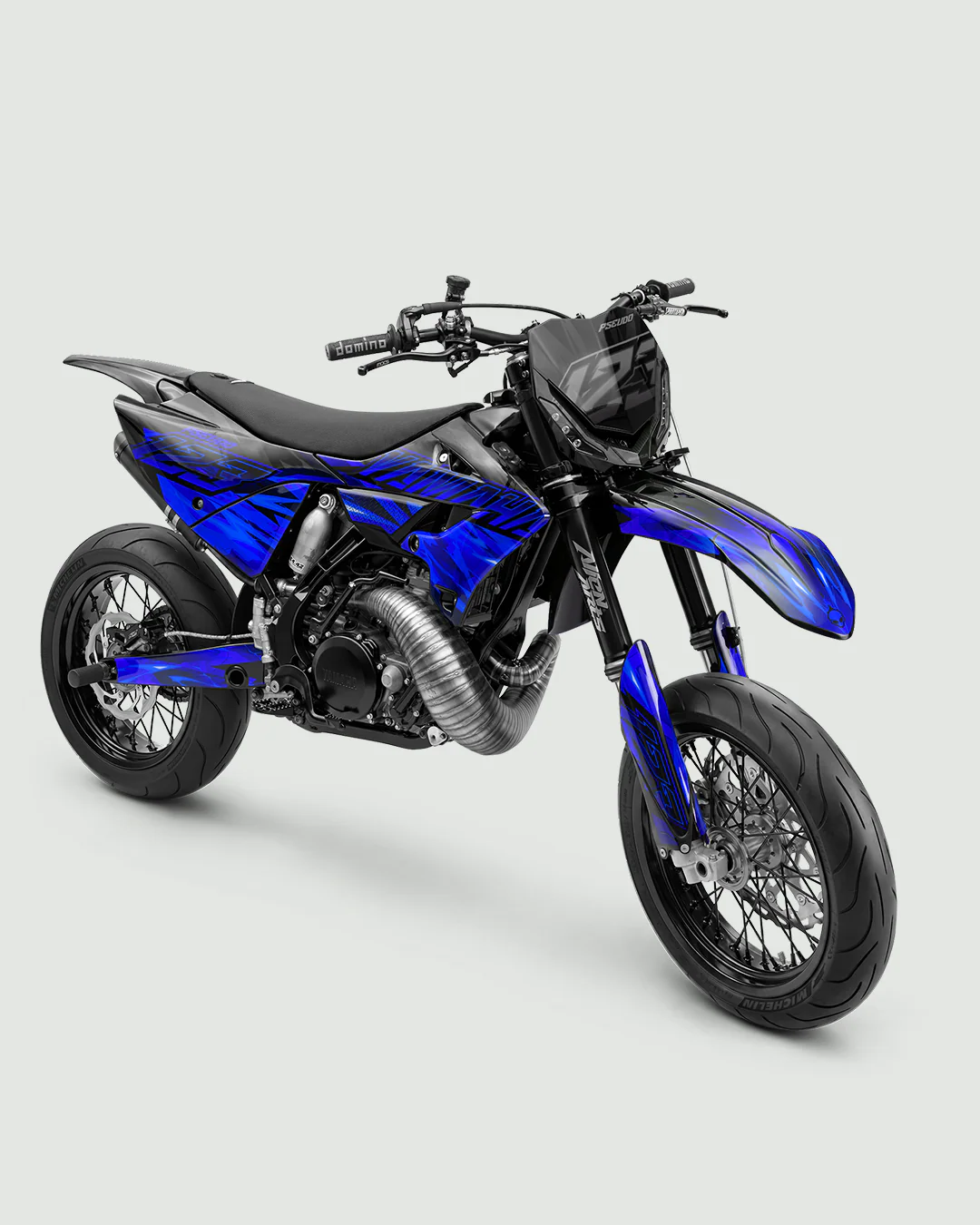 NITROGEN - Kit Déco Supermotard Semi-Personnalisable - Bleu