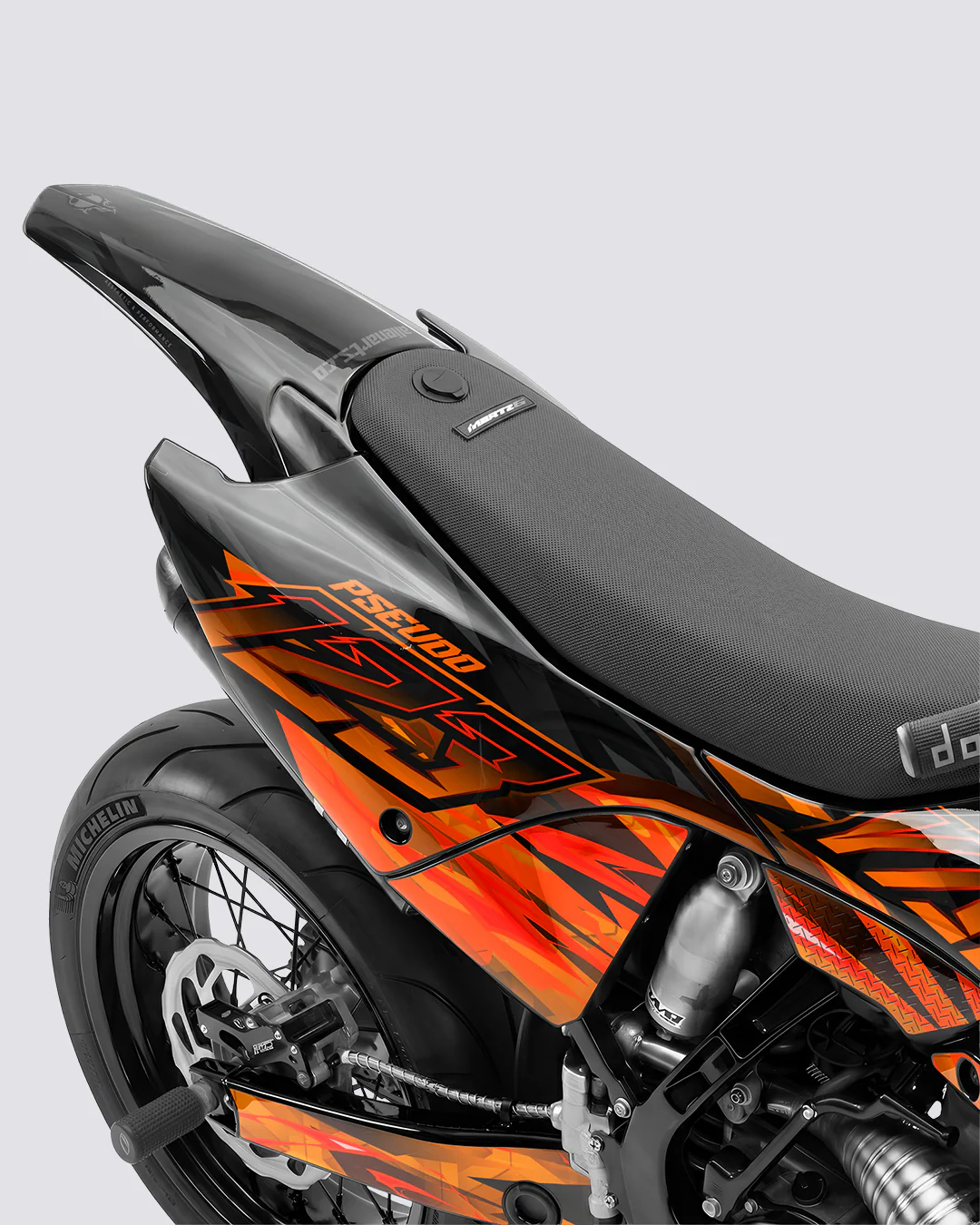 NITROGEN - Kit Déco Supermotard Semi-Personnalisable - Orange - Image 3