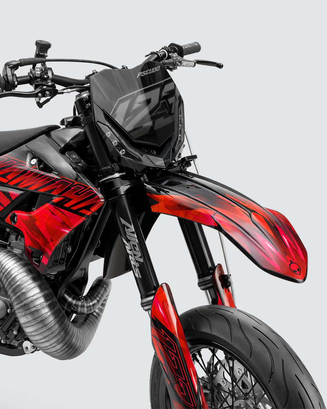 NITROGEN - Kit Déco Supermotard Semi-Personnalisable - Rouge - Image 2