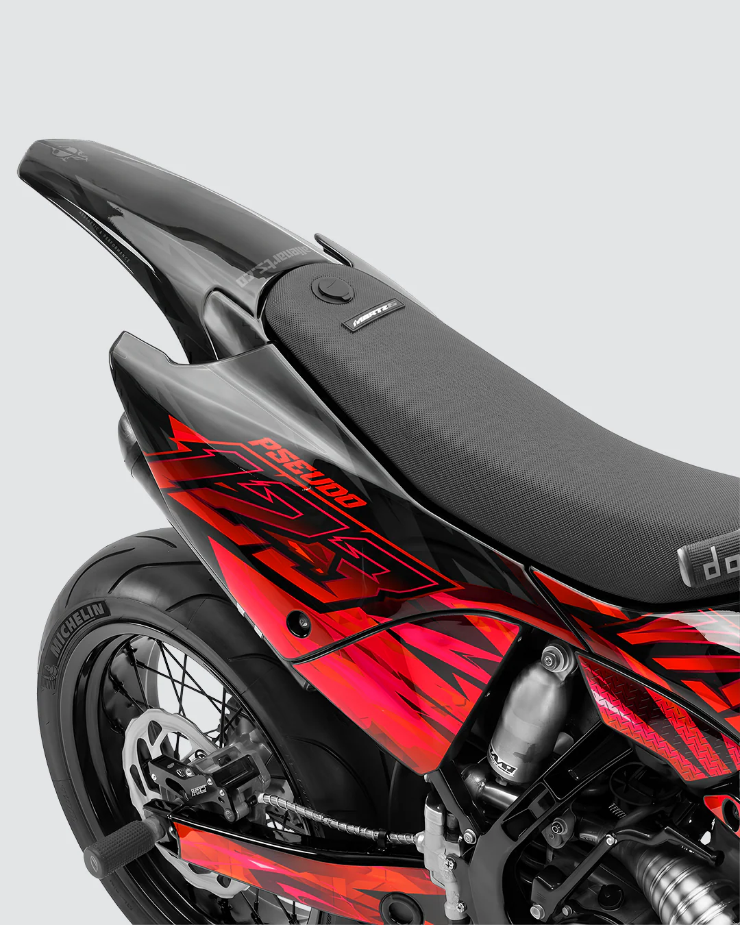NITROGEN - Kit Déco Supermotard Semi-Personnalisable - Rouge - Image 3
