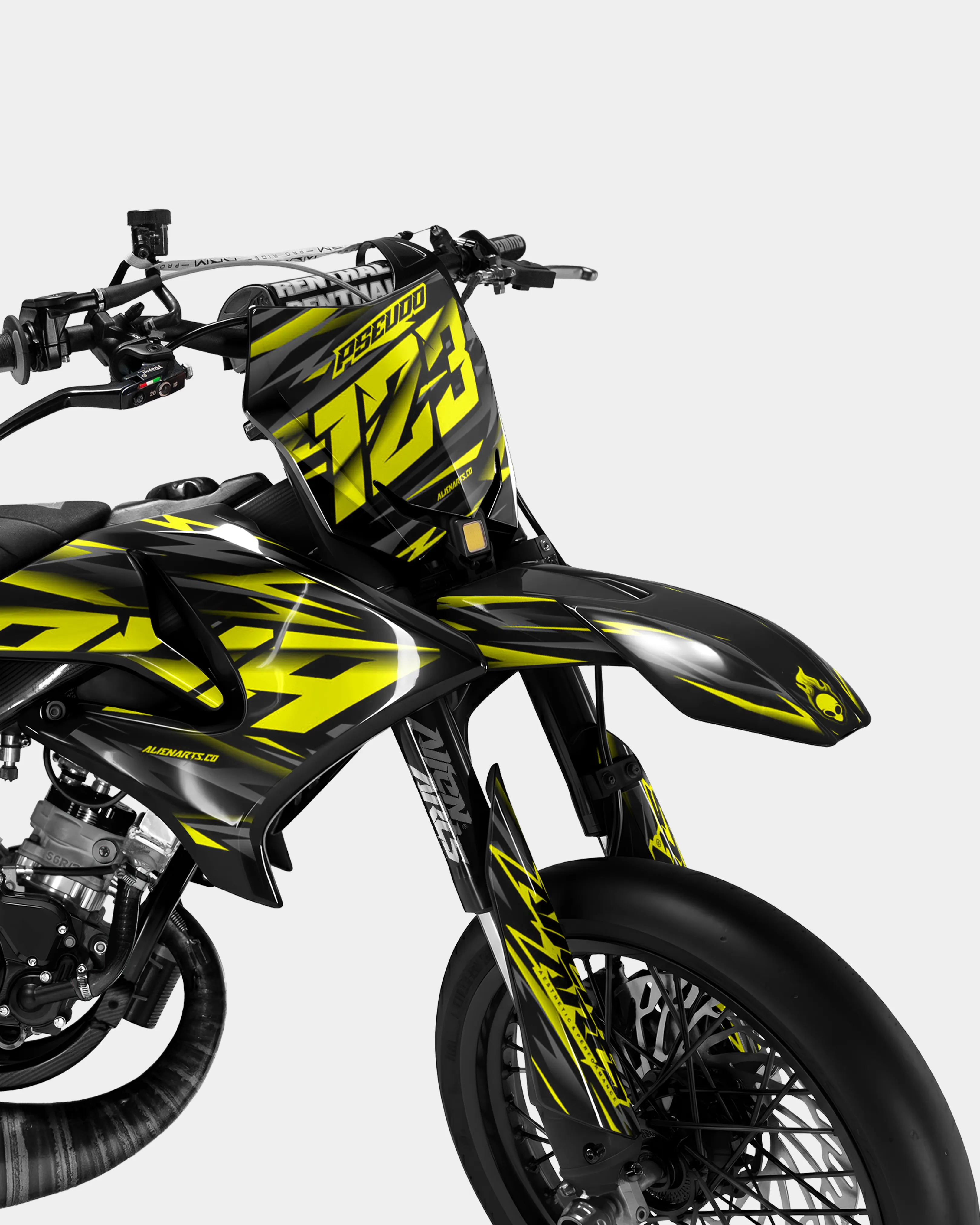 NOVUM - Kit deco YAMAHA DT 50cc - Jaune - Image 2