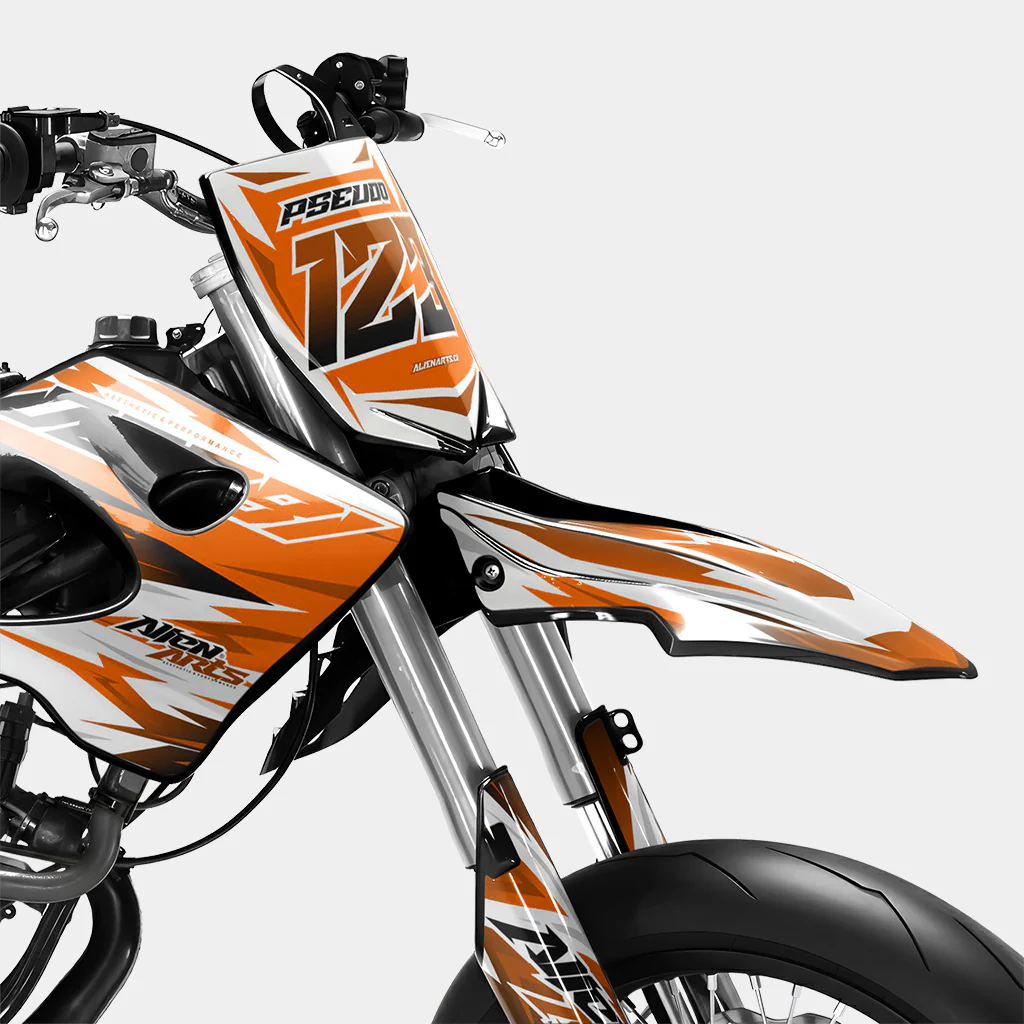 ONYX - Kit deco DERBI 50cc - Orange - Image 2