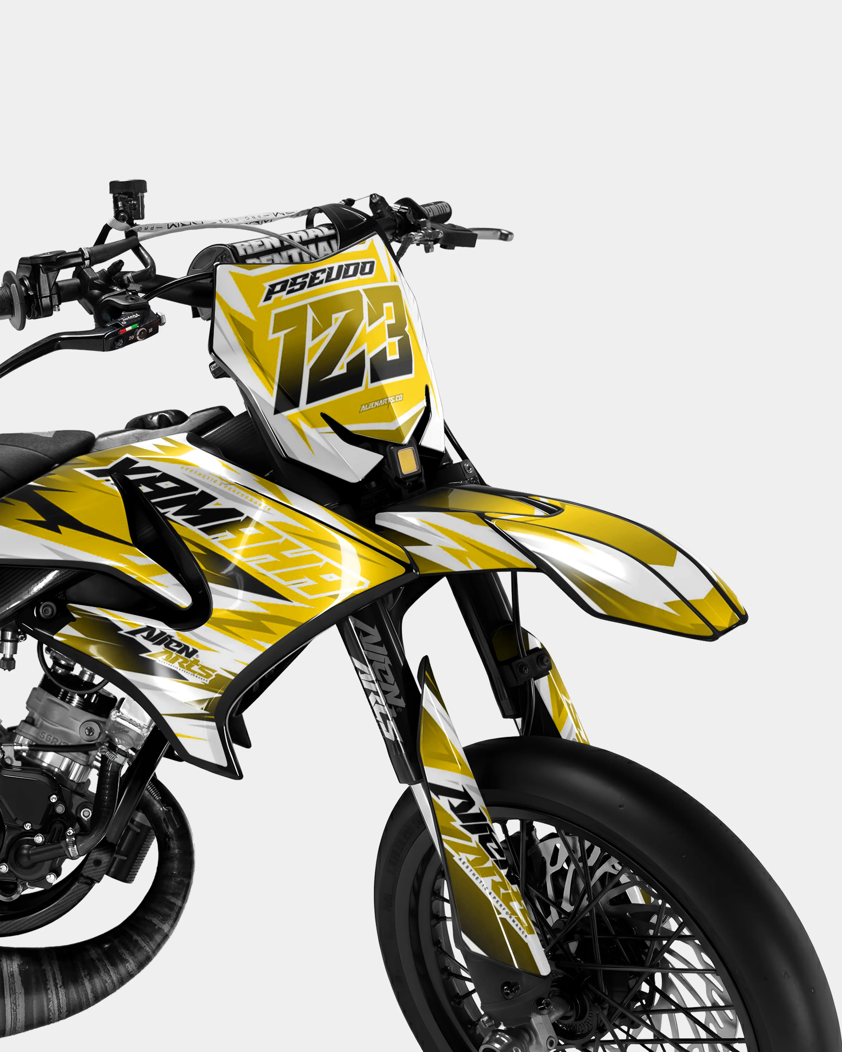 ONYX - Kit deco YAMAHA DT 50cc - Jaune foncé - Image 2