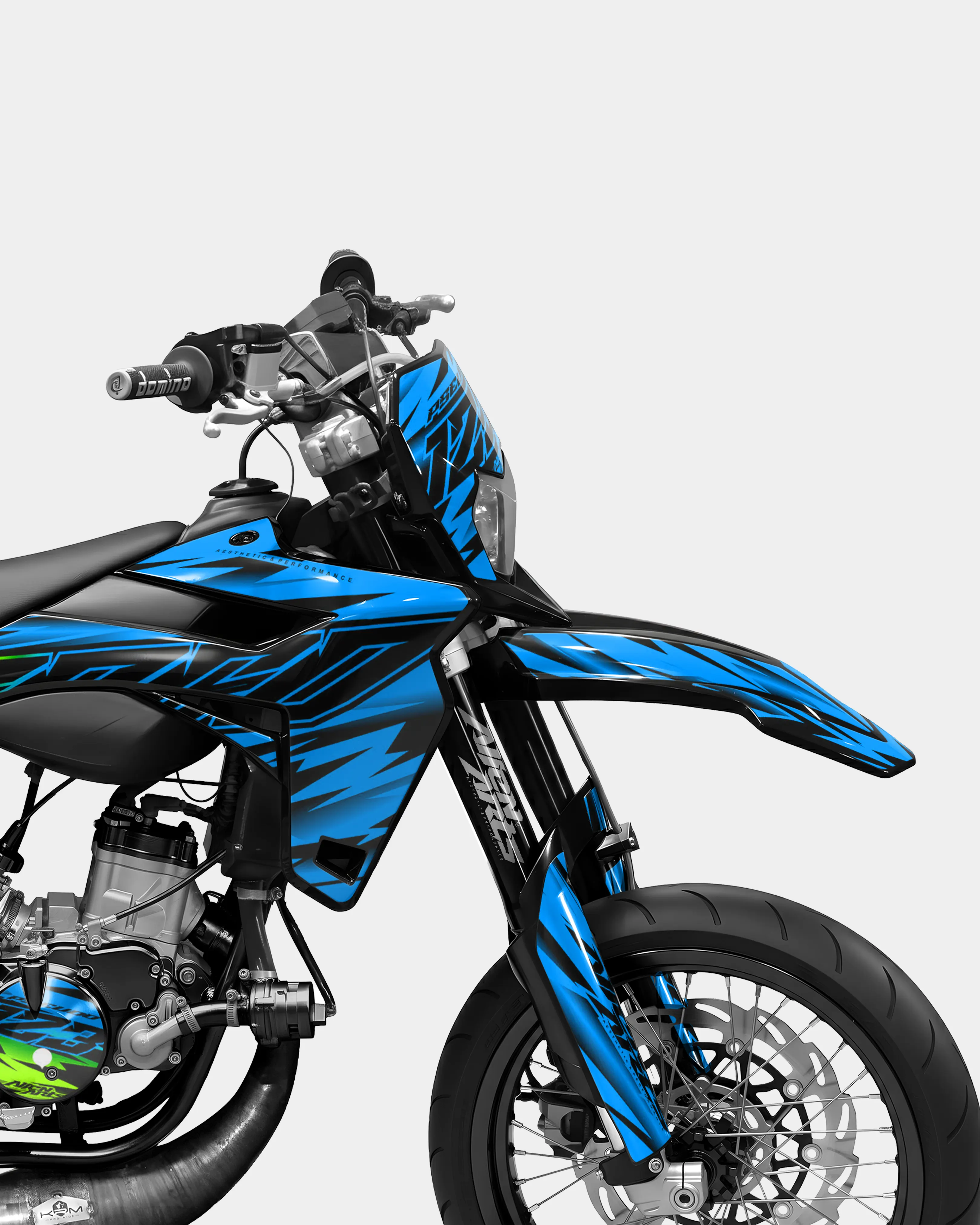 PAENO - Kit deco SHERCO 50cc - Bleu Vert - Image 3