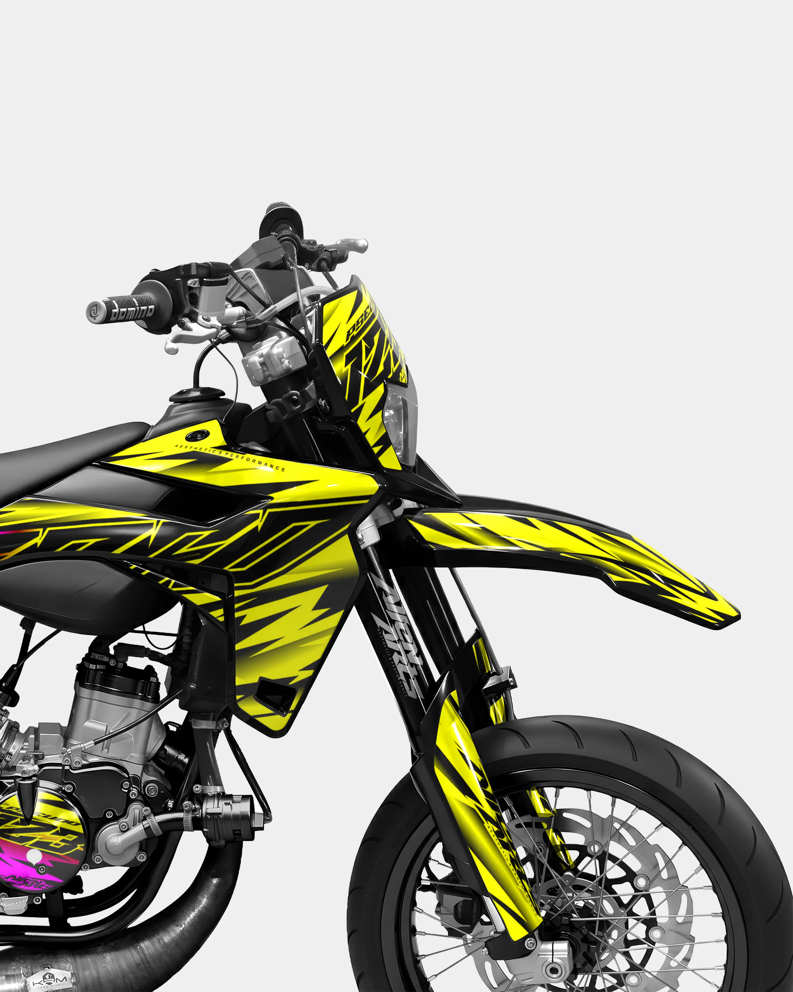PAENO - Kit deco SHERCO 50cc - Jaune Rose - Image 3