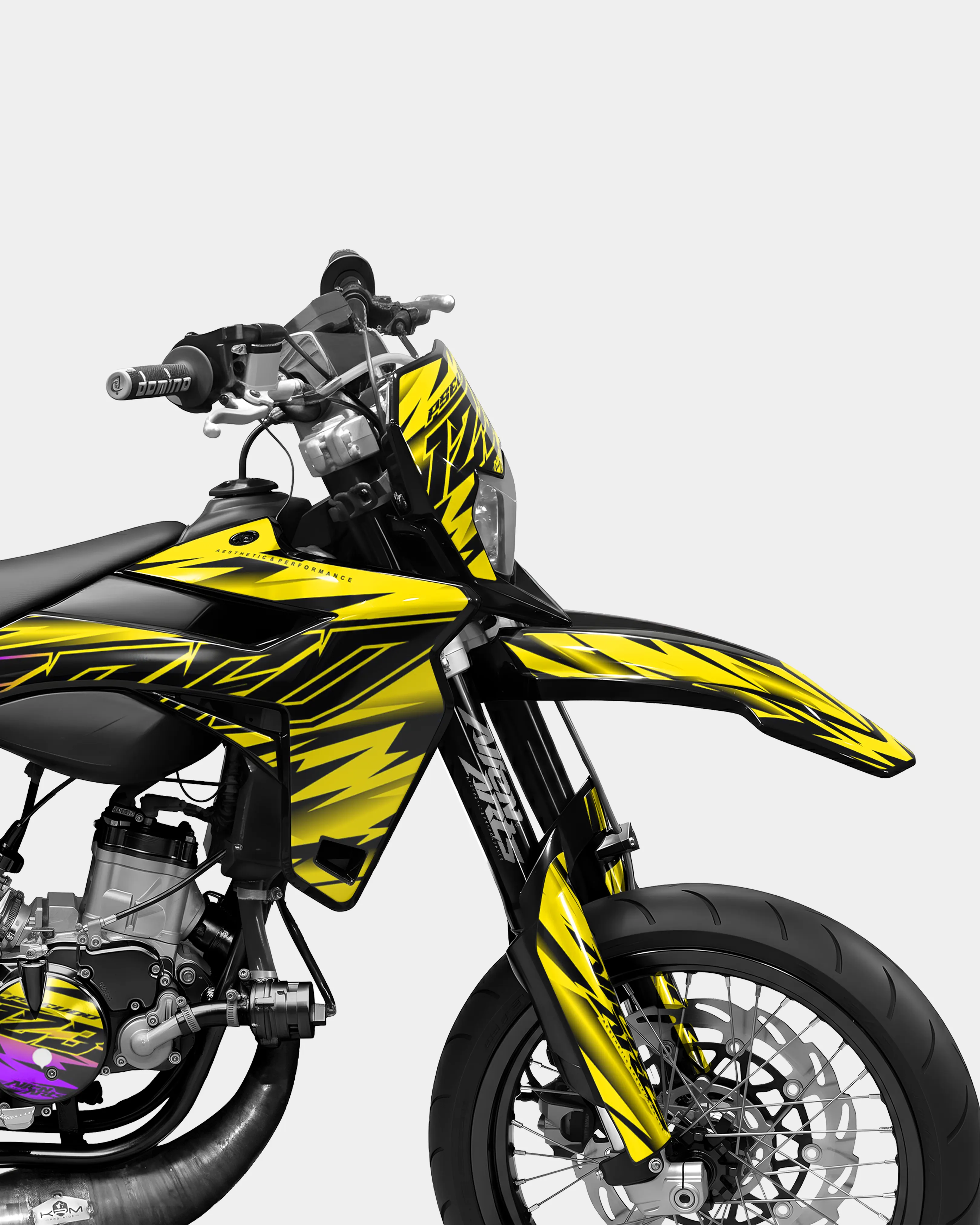 PAENO - Kit deco SHERCO 50cc - Jaune Violet - Image 3