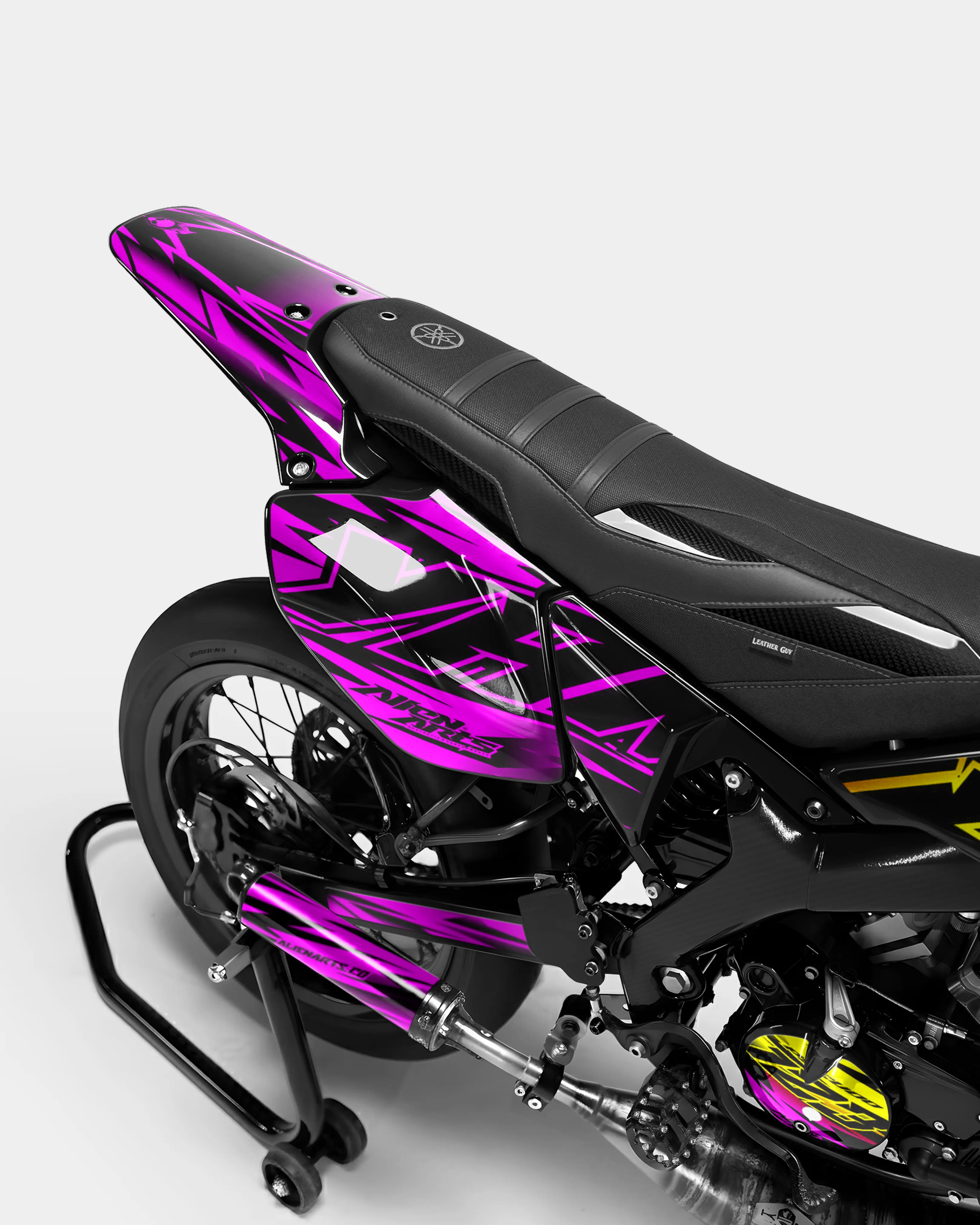 PAENO - Kit deco YAMAHA DT 50cc - Jaune Rose - Image 3