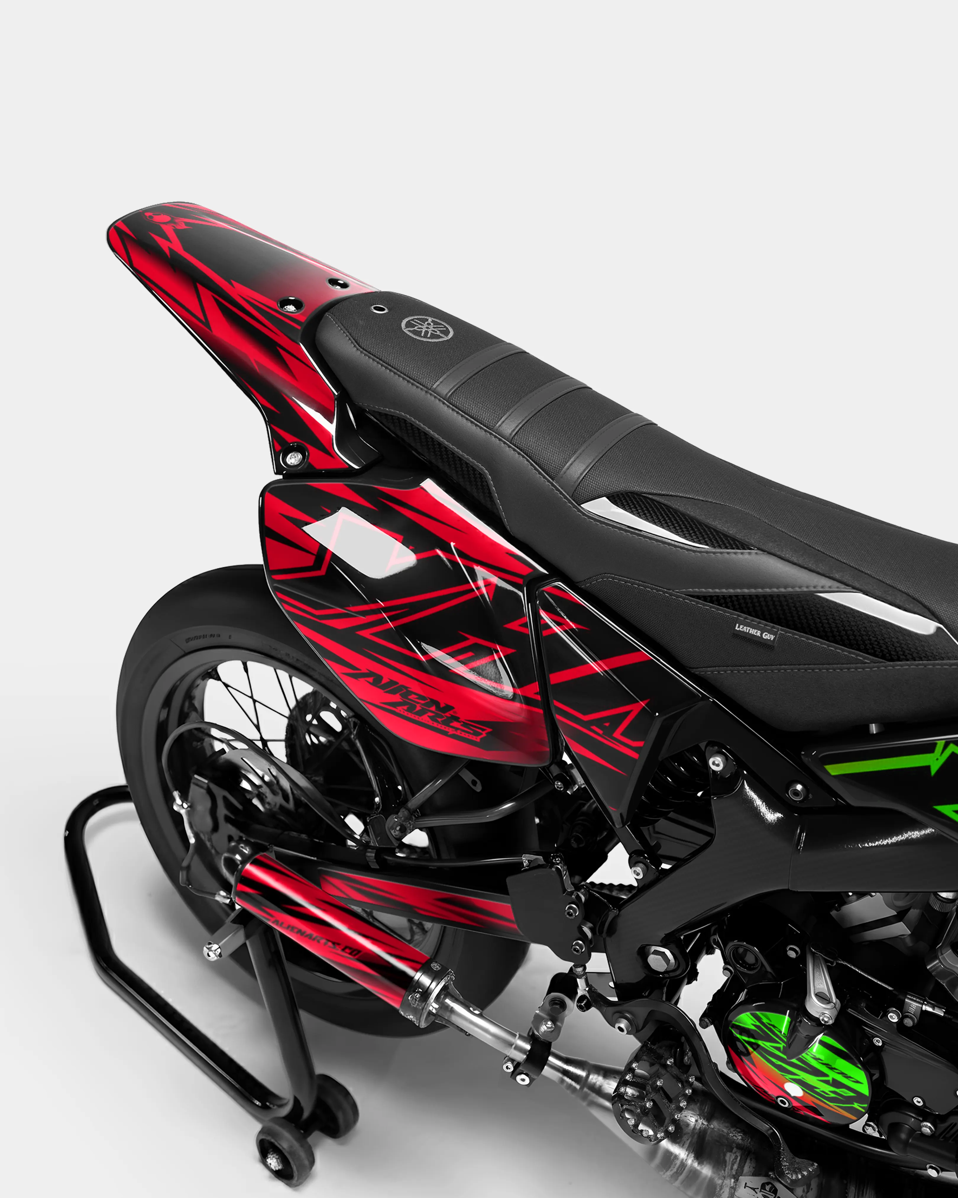 PAENO - Kit deco YAMAHA DT 50cc - Vert Rouge - Image 3