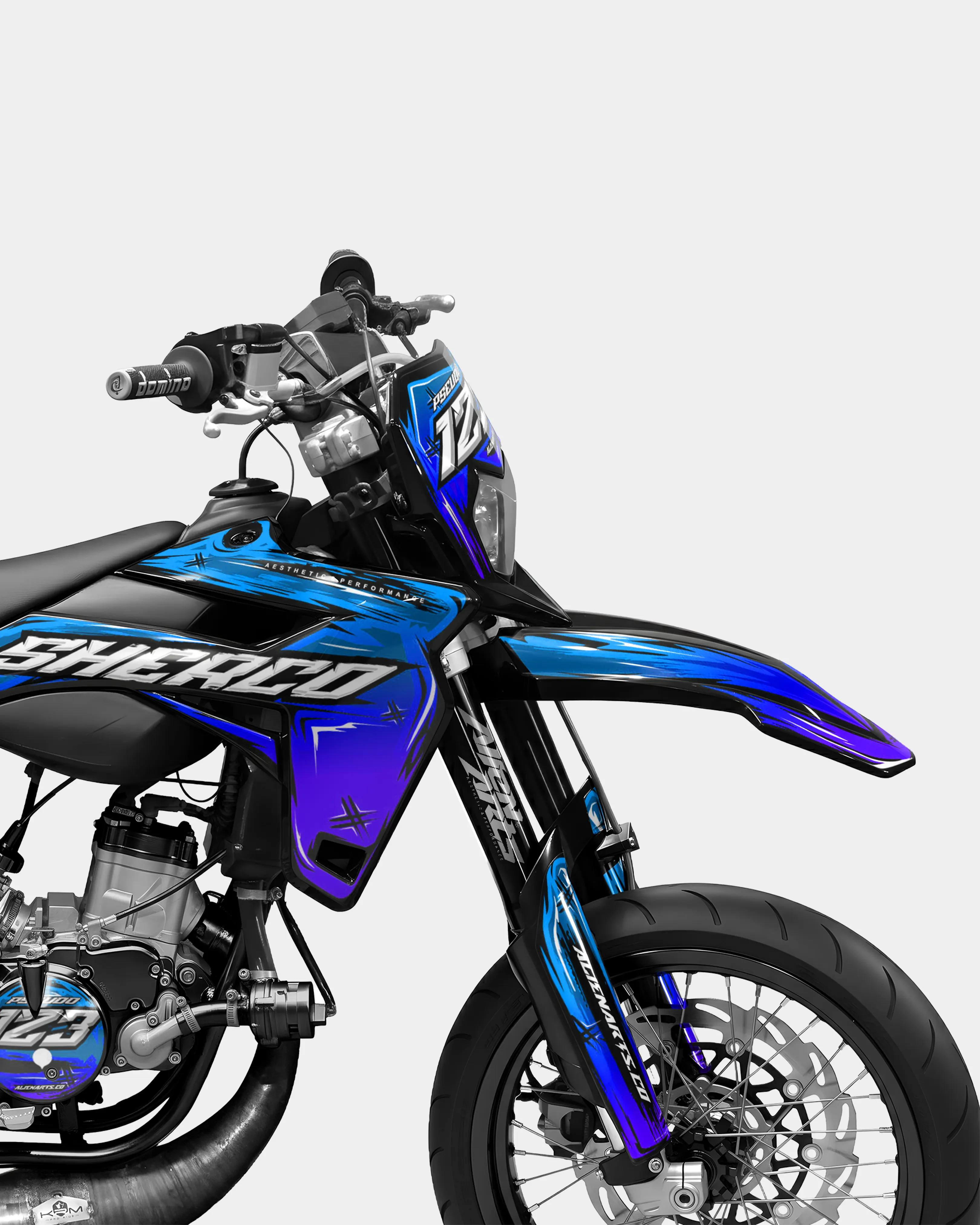 PAVO - Kit deco SHERCO 50cc - Bleu - Image 3