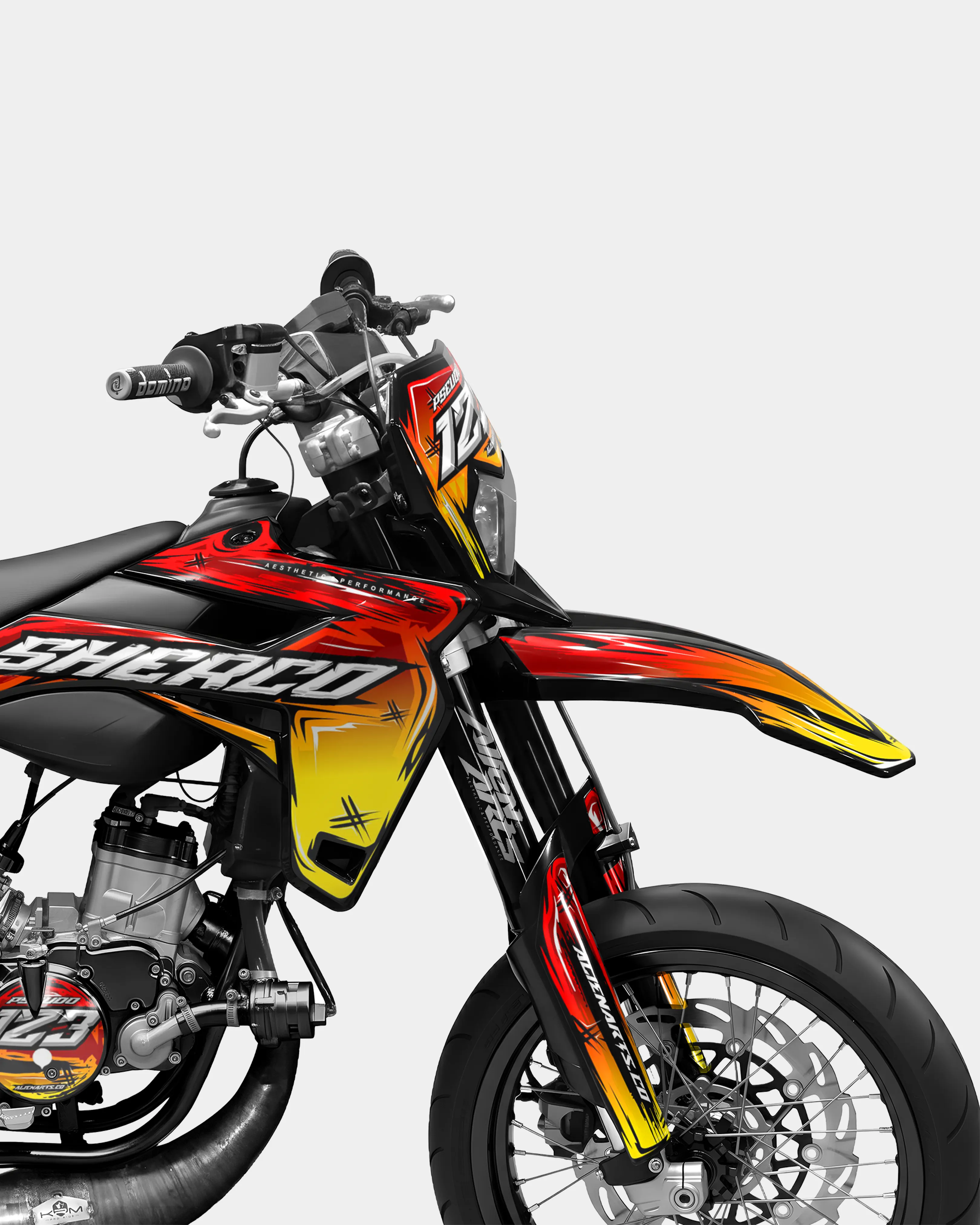 PAVO - Kit deco SHERCO 50cc - Rouge Jaune - Image 3