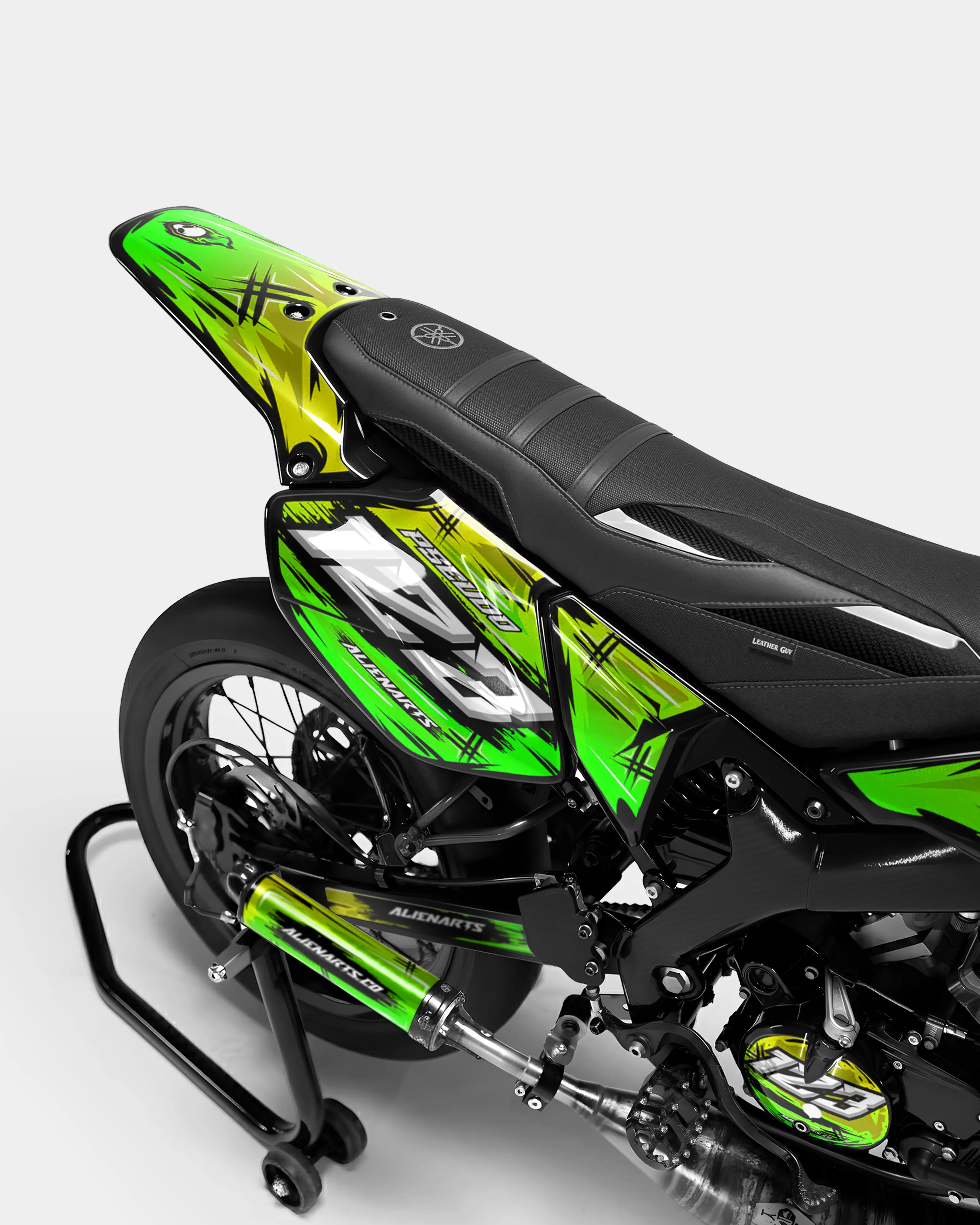PAVO - Kit deco YAMAHA DT 50cc - Jaune Vert - Image 3