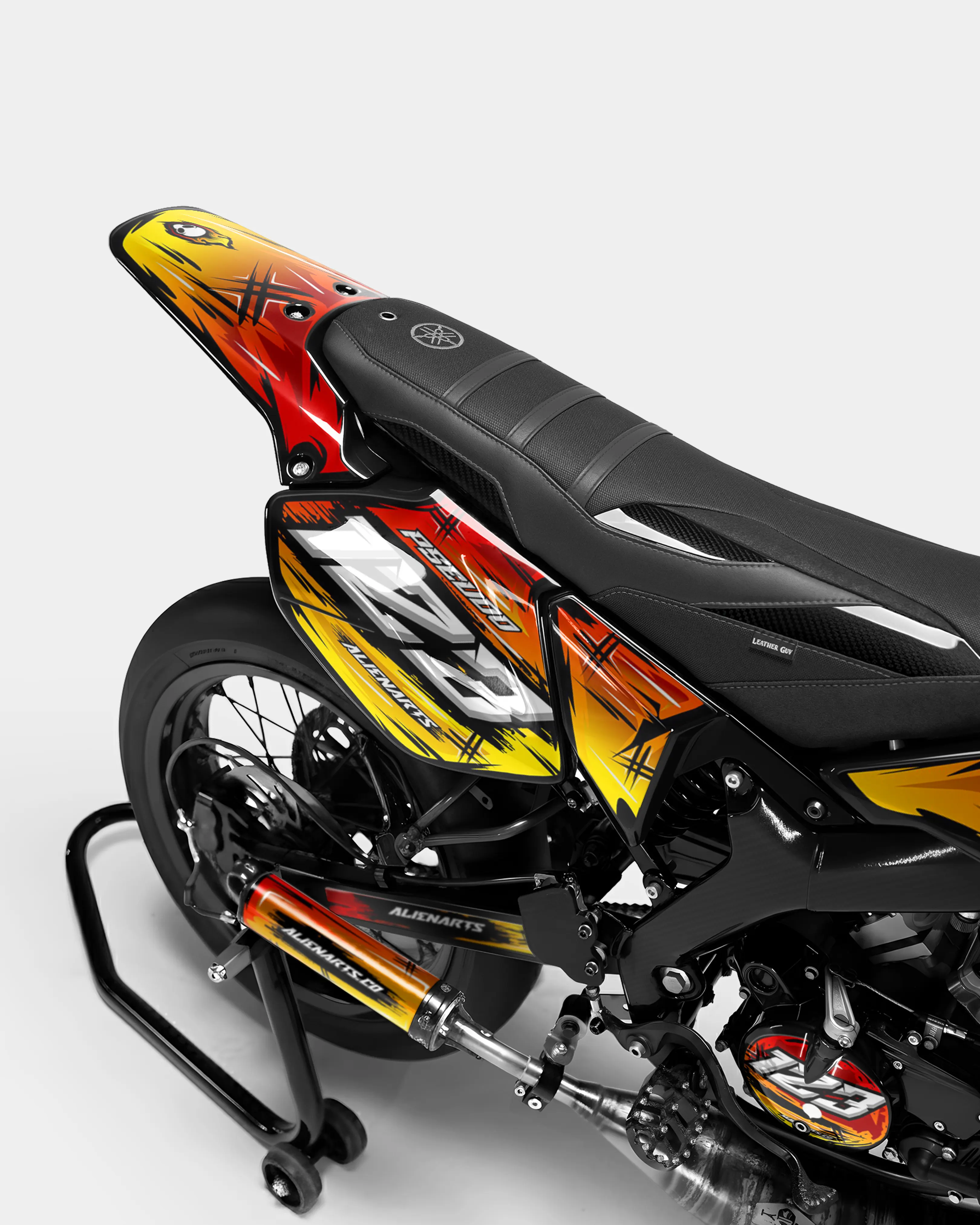 PAVO - Kit deco YAMAHA DT 50cc - Rouge Jaune - Image 3