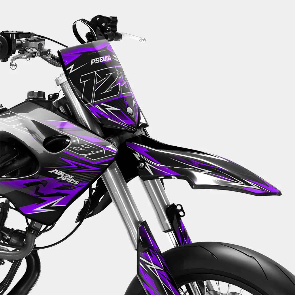 PIQUE - Kit deco DERBI 50cc - Violet - Image 2