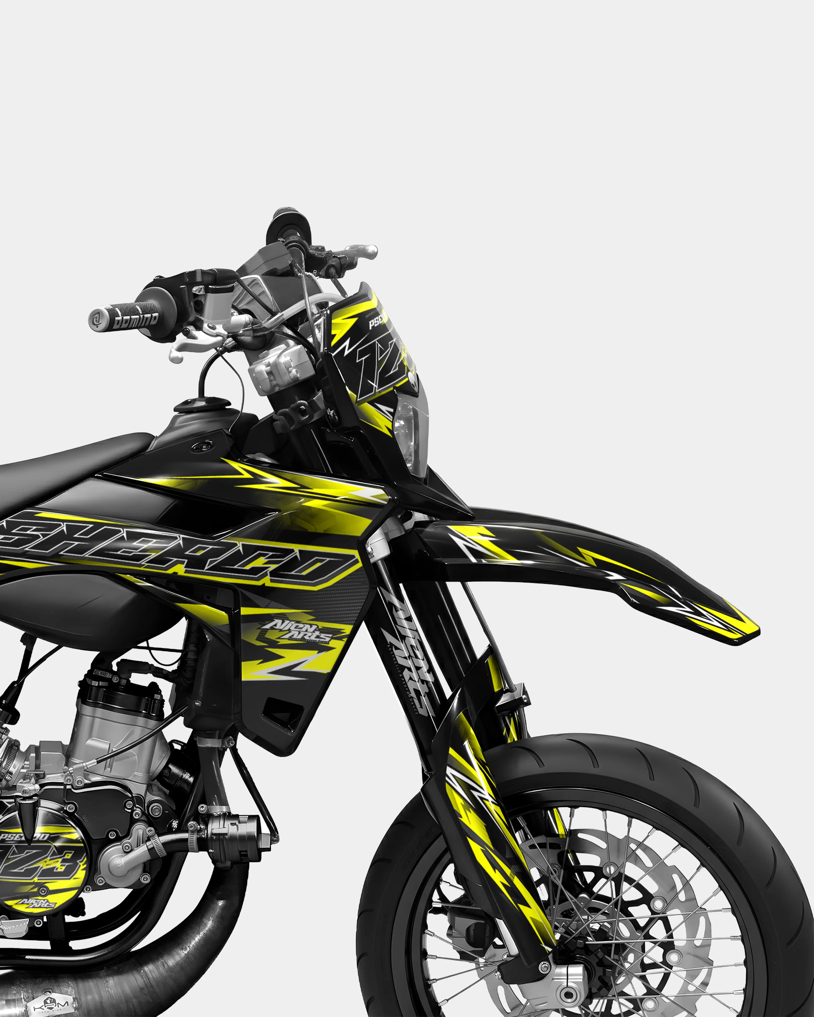 PIQUE - Kit deco SHERCO 50cc - Jaune - Image 3