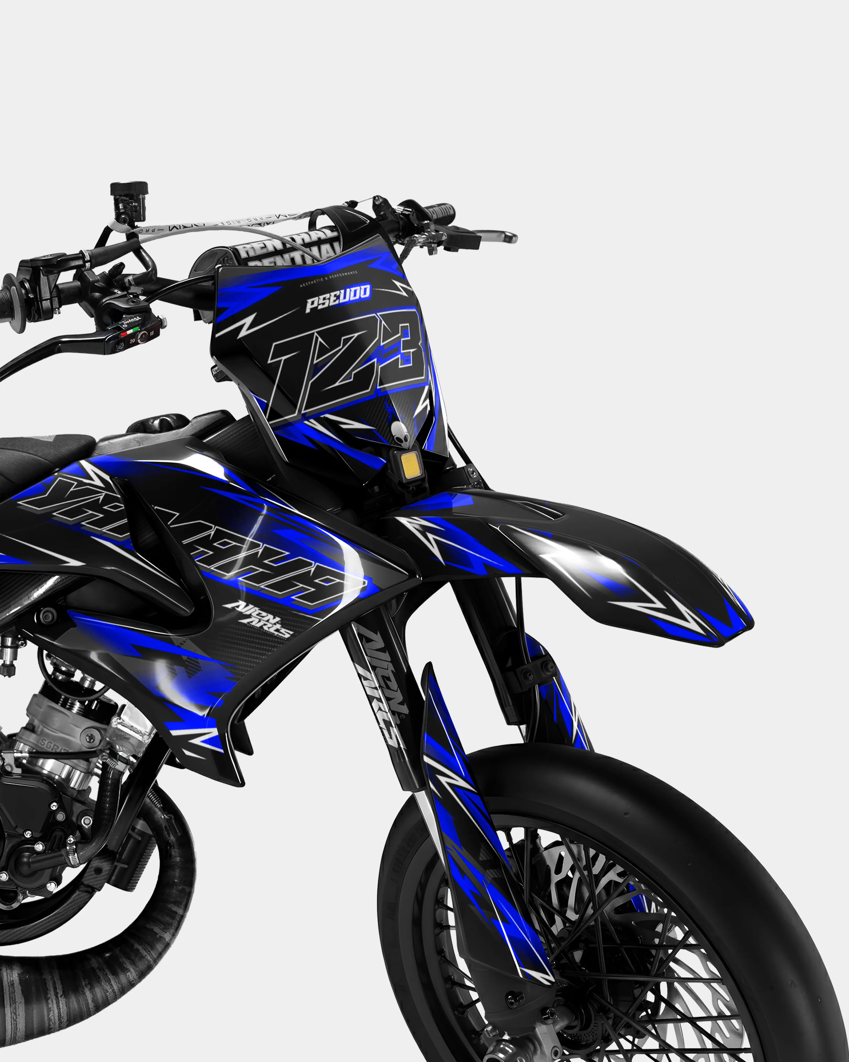 PIQUE - Kit deco YAMAHA DT 50cc - Bleu foncé - Image 2