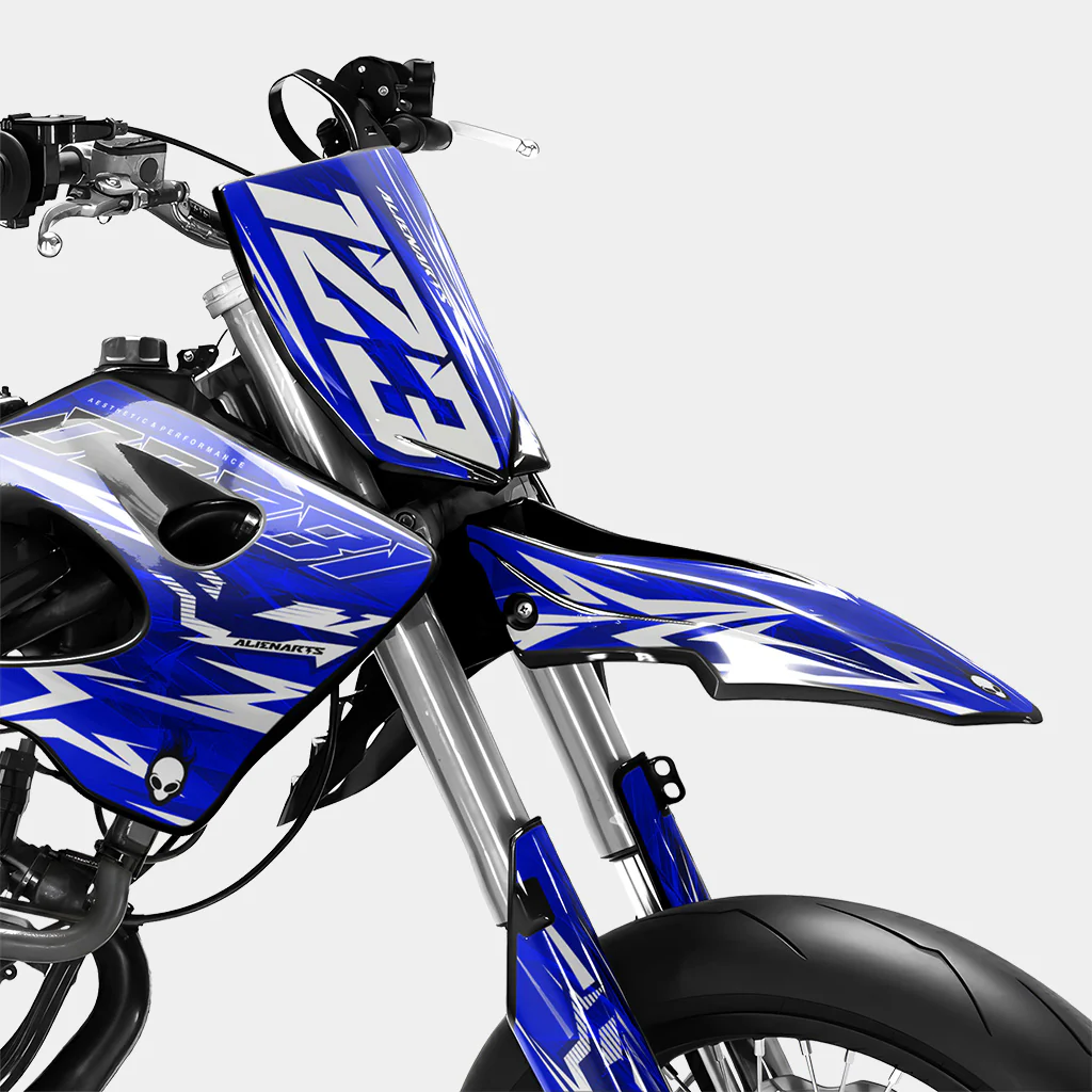 PLUME - Kit deco DERBI 50cc - Bleu Foncé - Image 2
