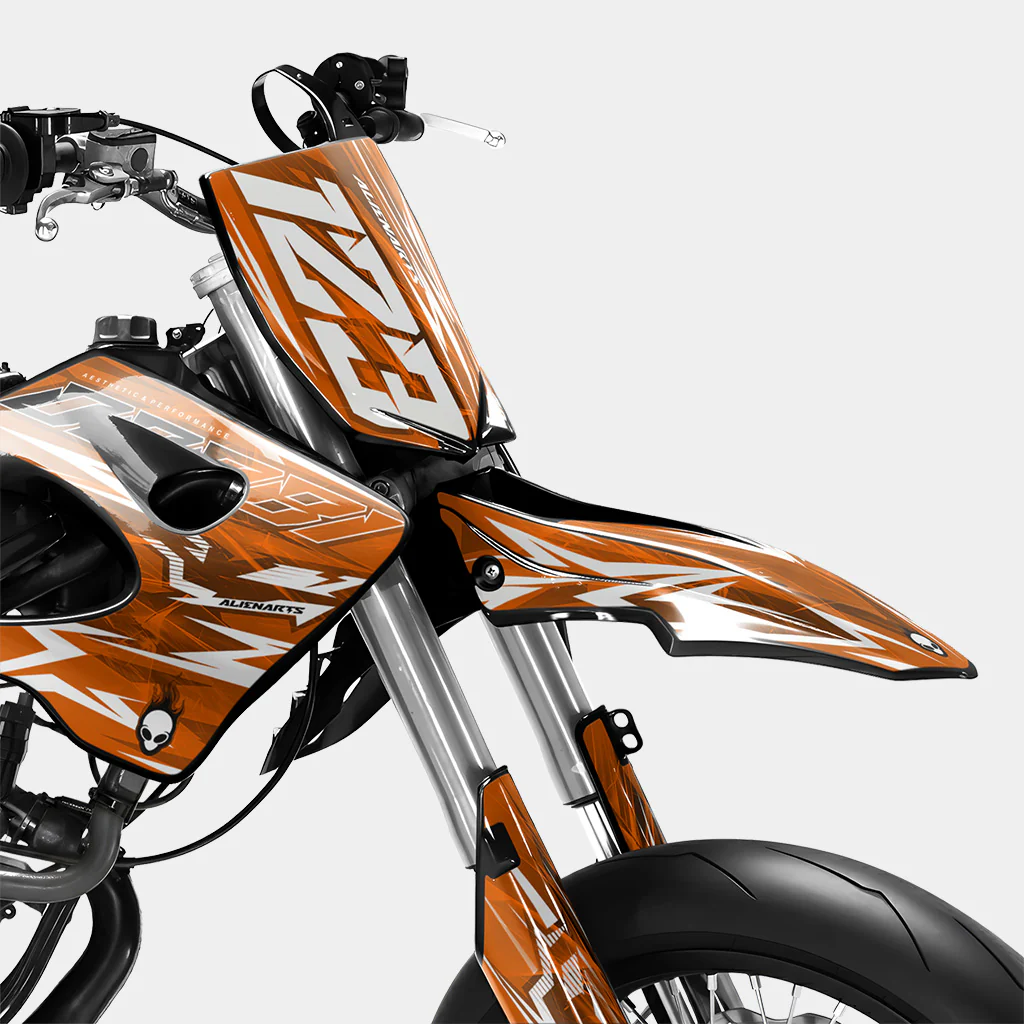 PLUME - Kit deco DERBI 50cc - Orange - Image 2