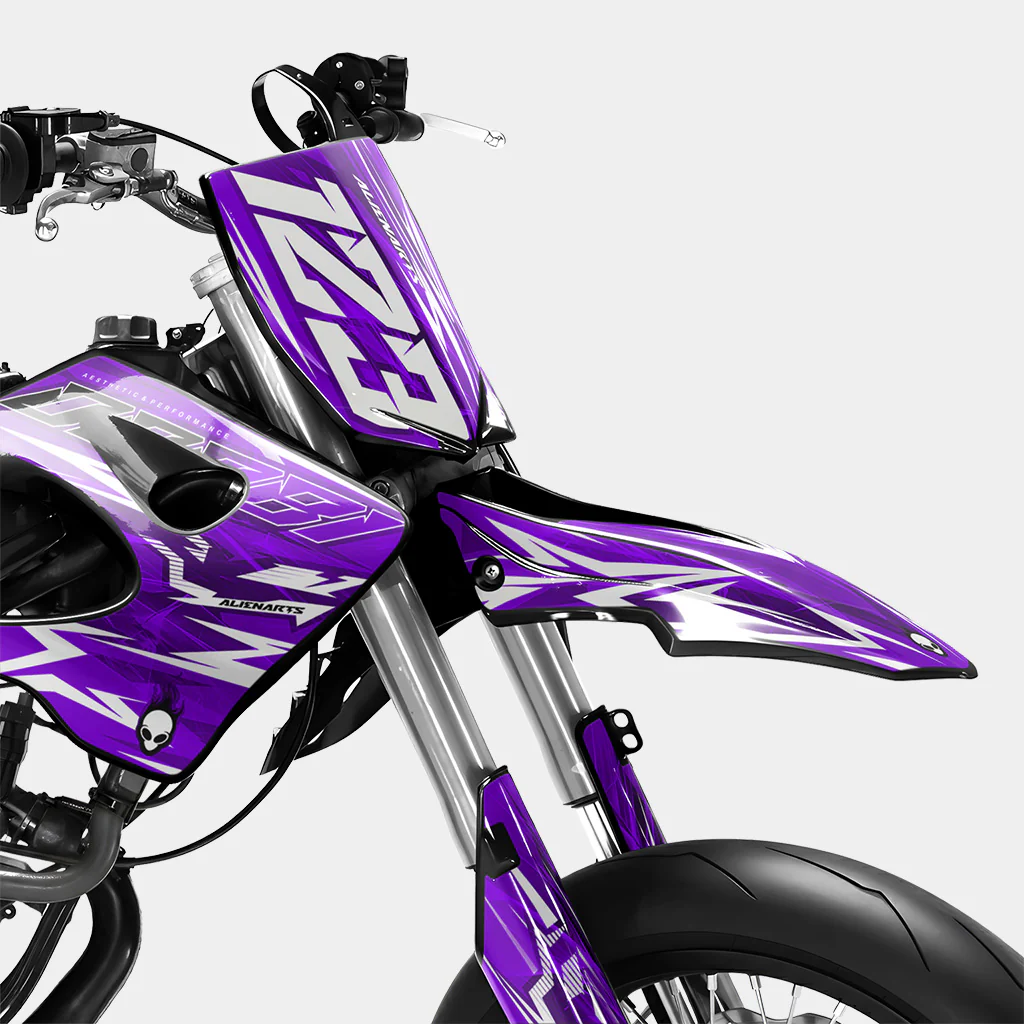 PLUME - Kit deco DERBI 50cc - Violet - Image 2