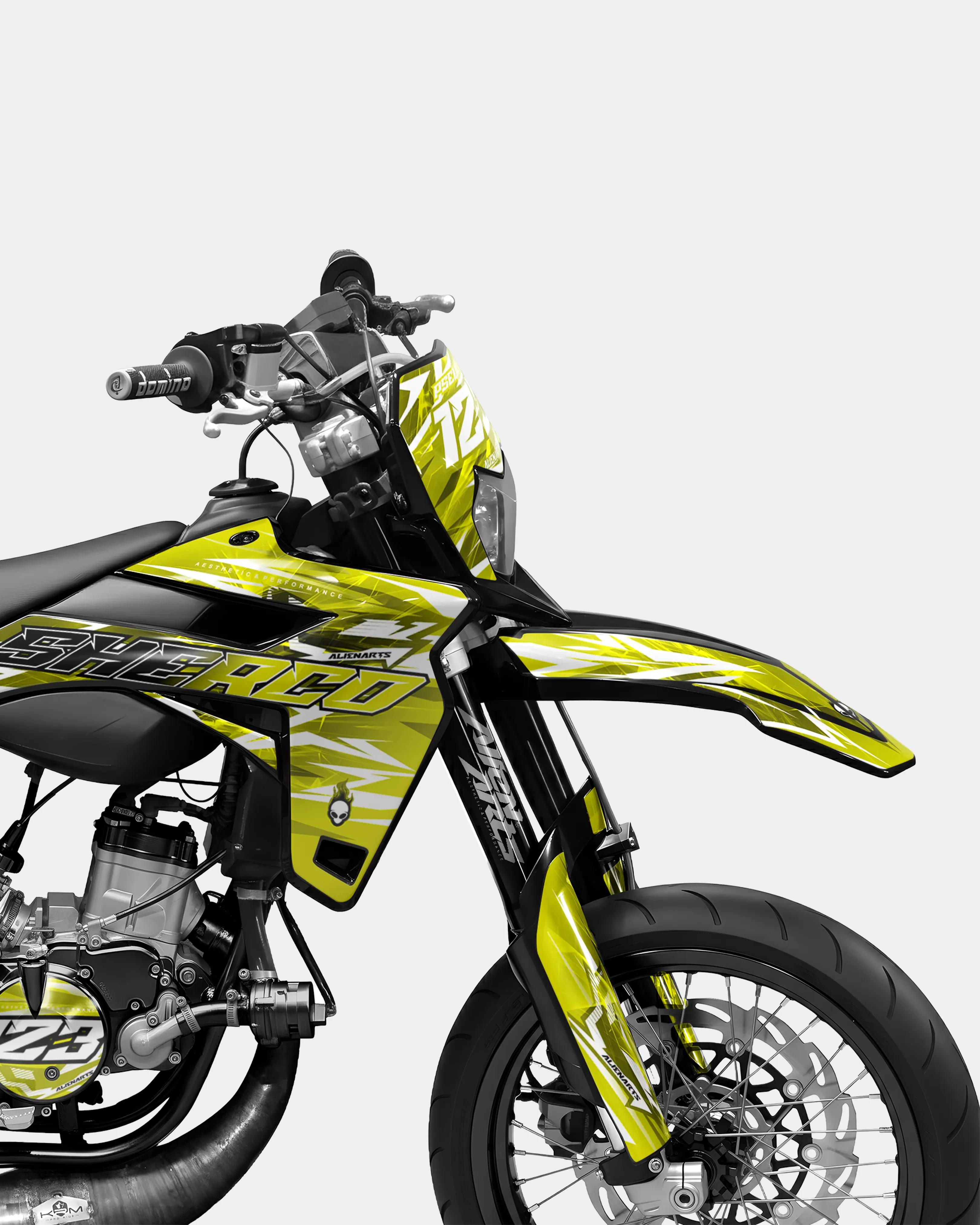 PLUME - Kit deco SHERCO 50cc - Jaune - Image 3