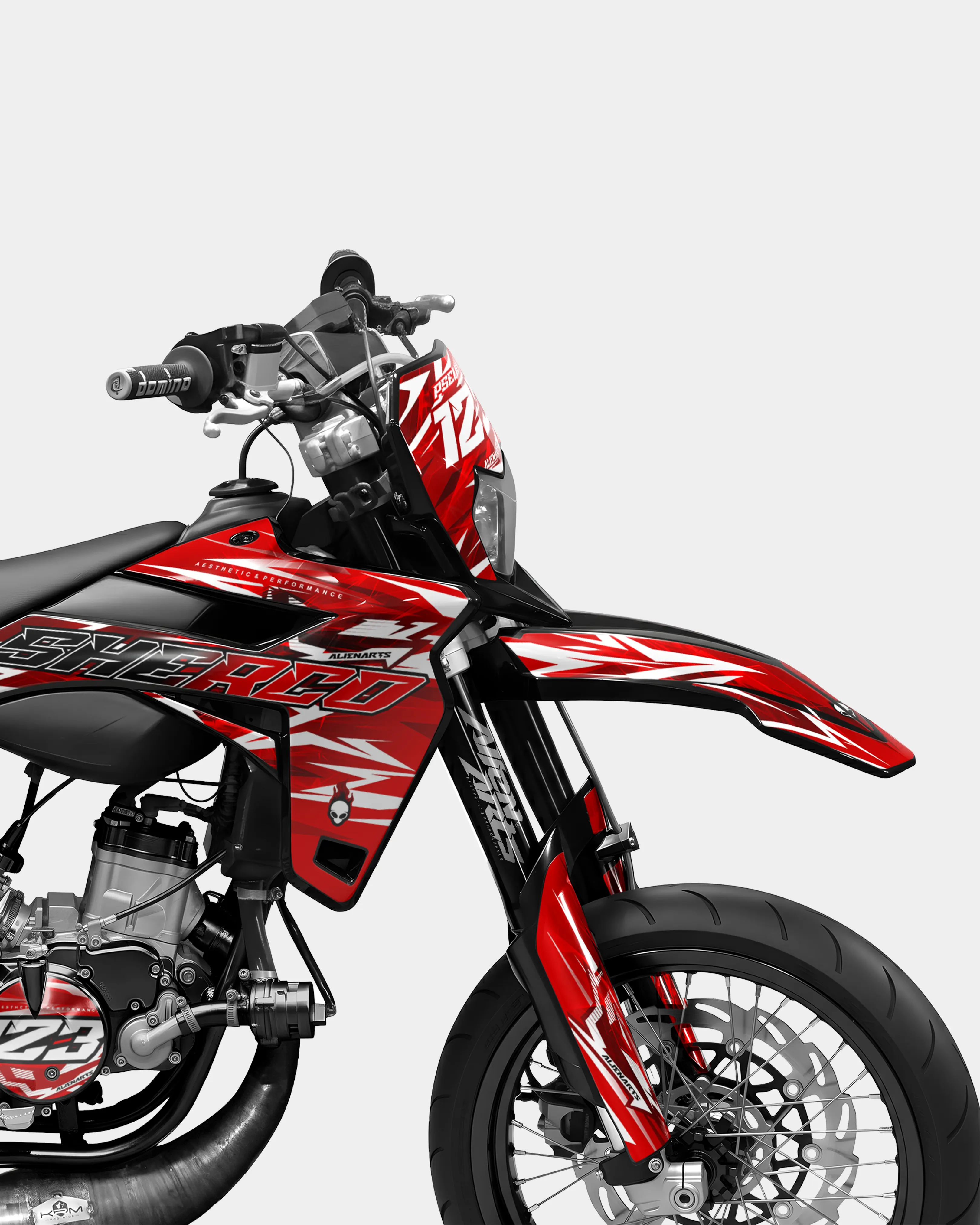 PLUME - Kit deco SHERCO 50cc - Rouge - Image 3