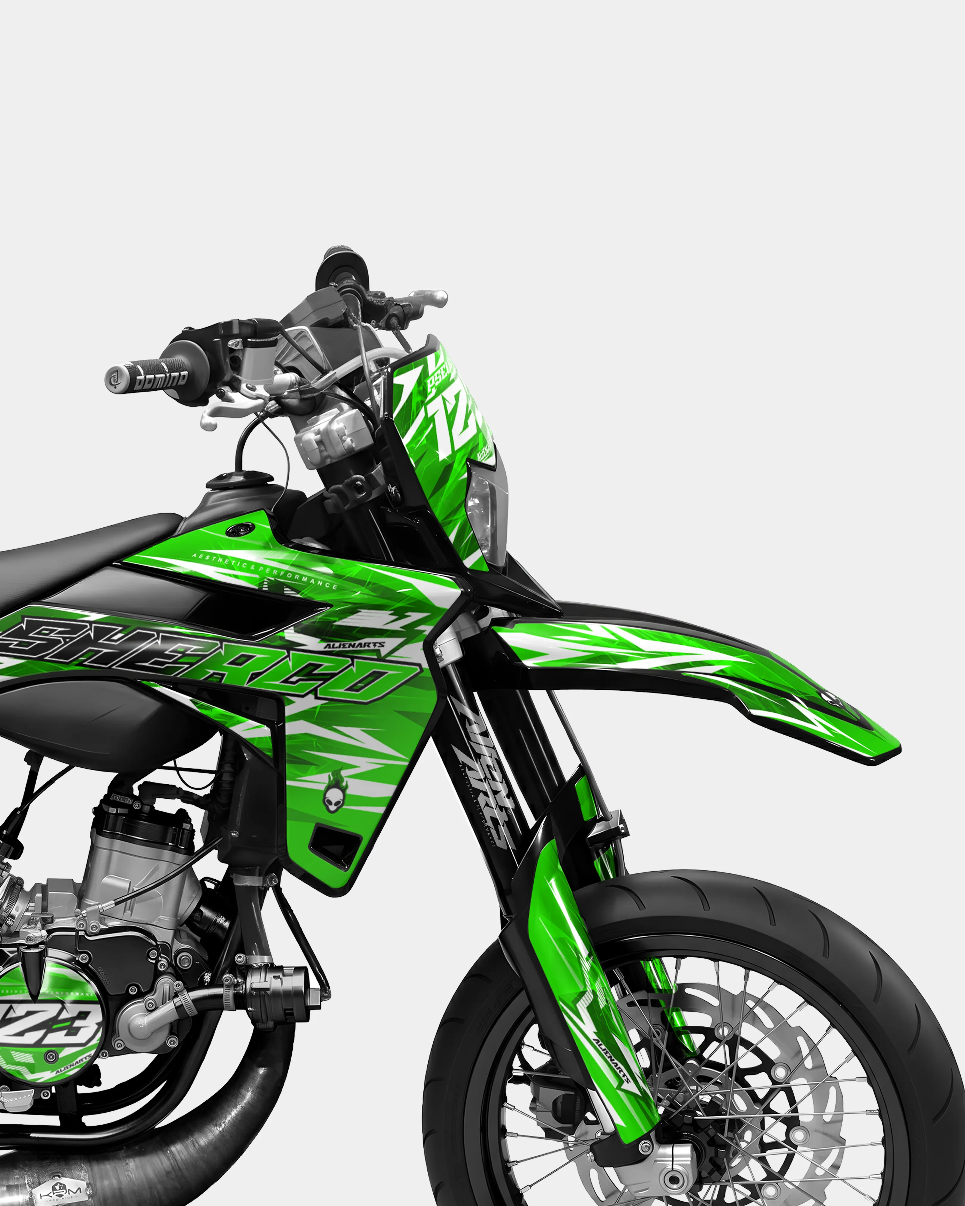 PLUME - Kit deco SHERCO 50cc - Vert - Image 3