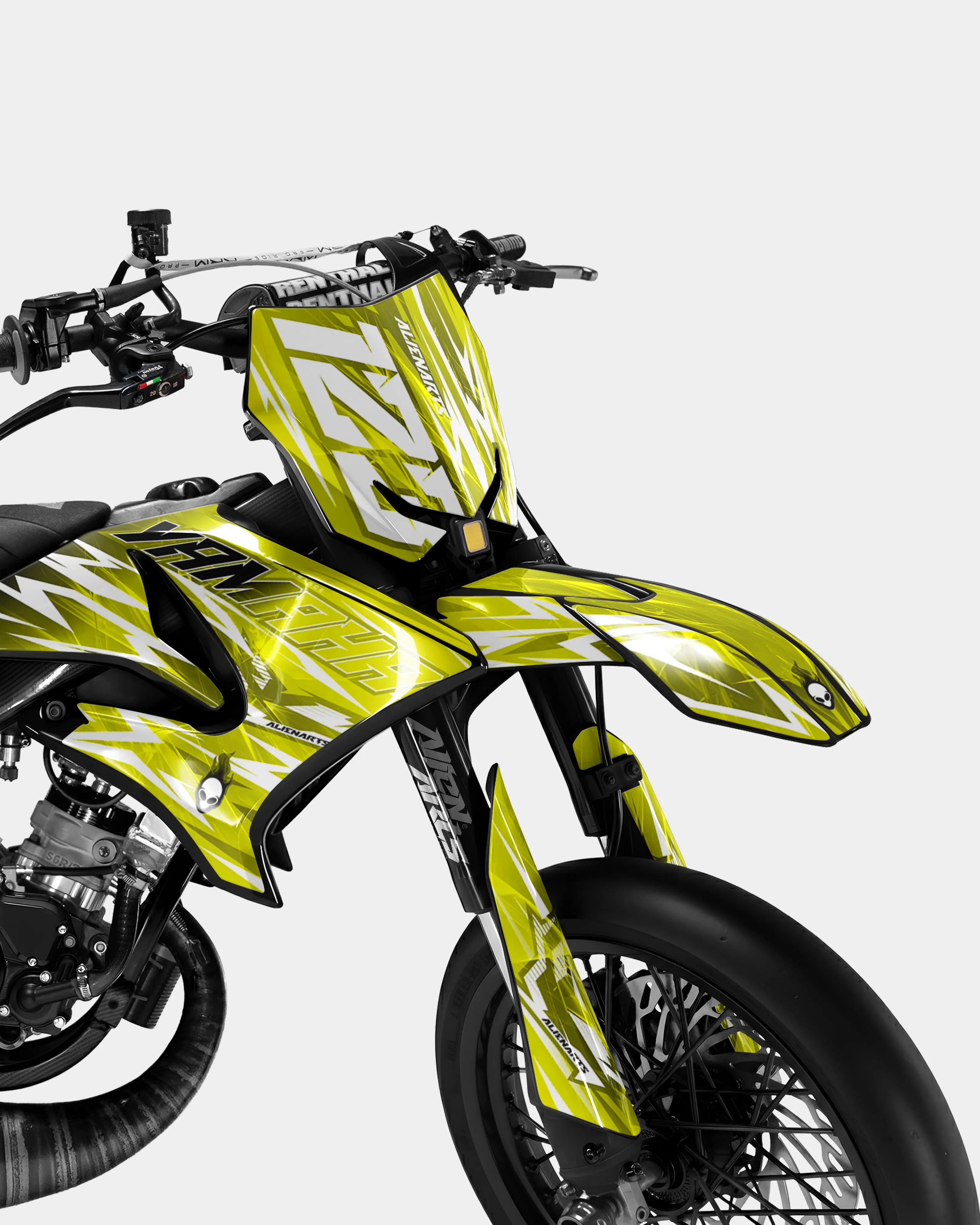 PLUME - Kit deco YAMAHA DT 50cc - Jaune - Image 2
