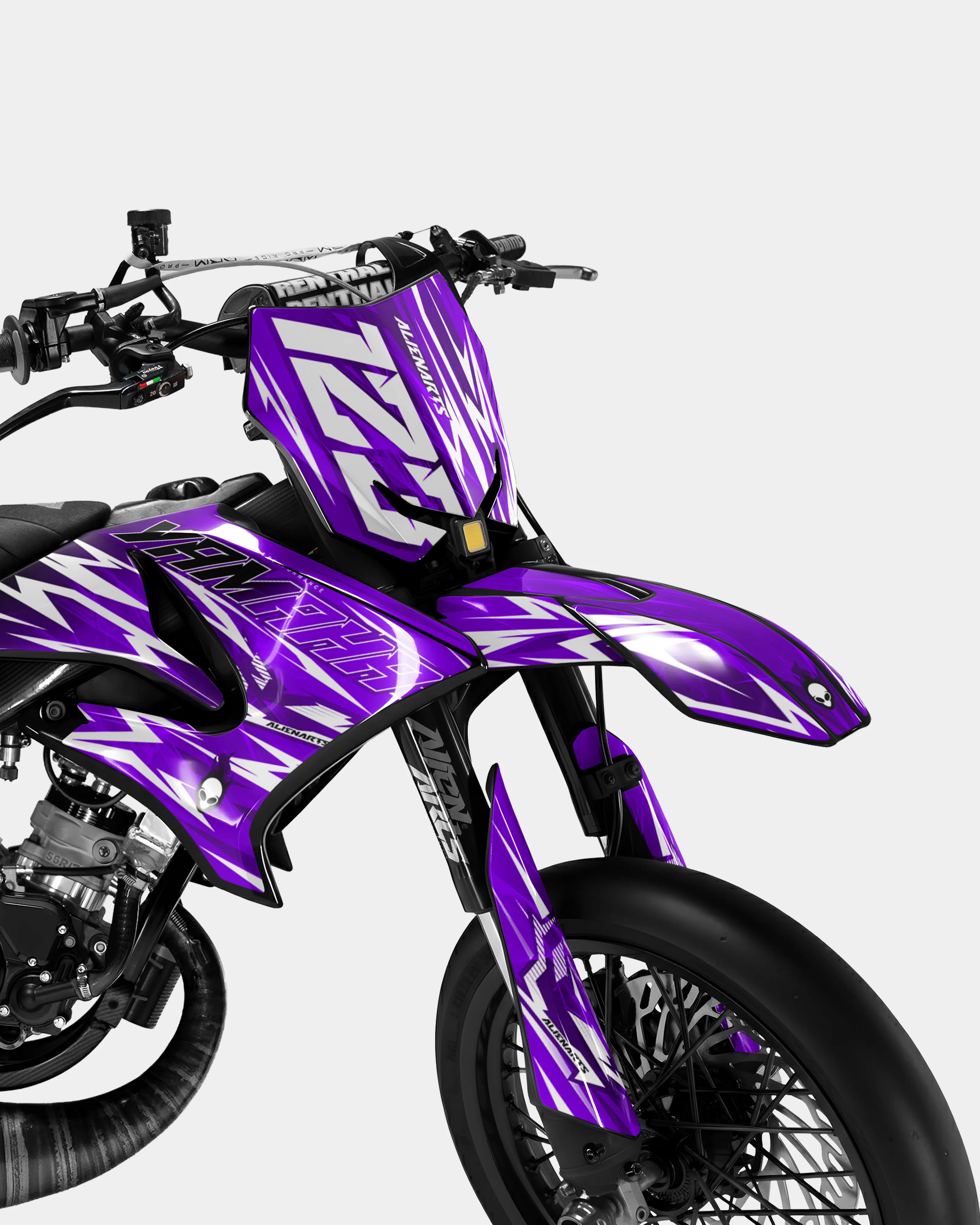 PLUME - Kit deco YAMAHA DT 50cc - Violet - Image 2