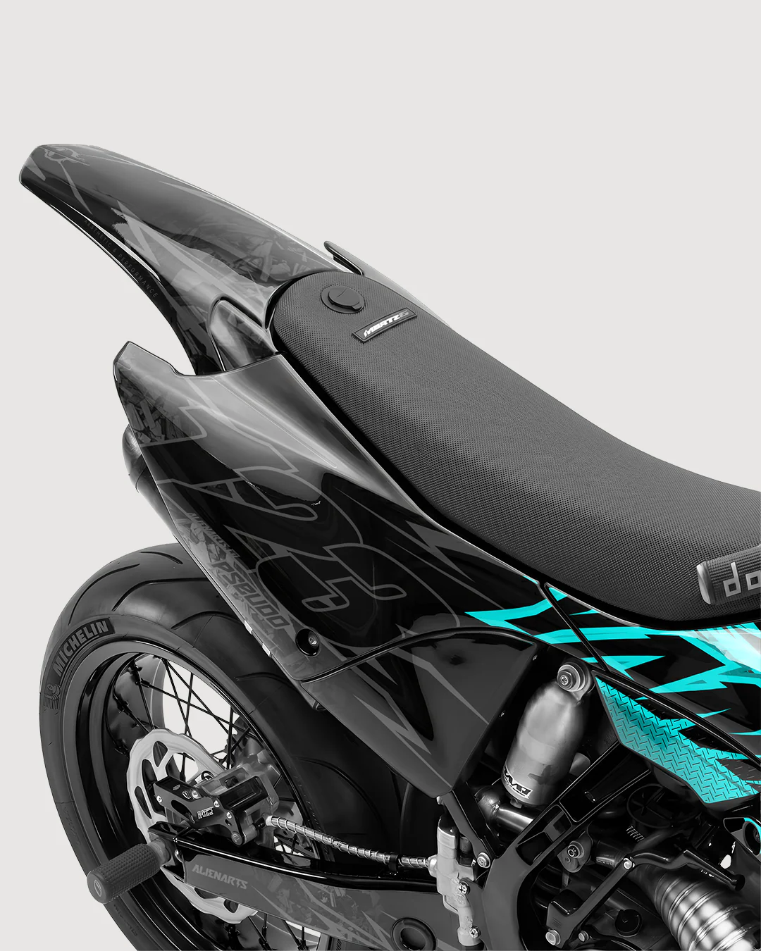 PULSAR - Kit Déco Supermotard Semi-Personnalisable - Turquoise - Image 3