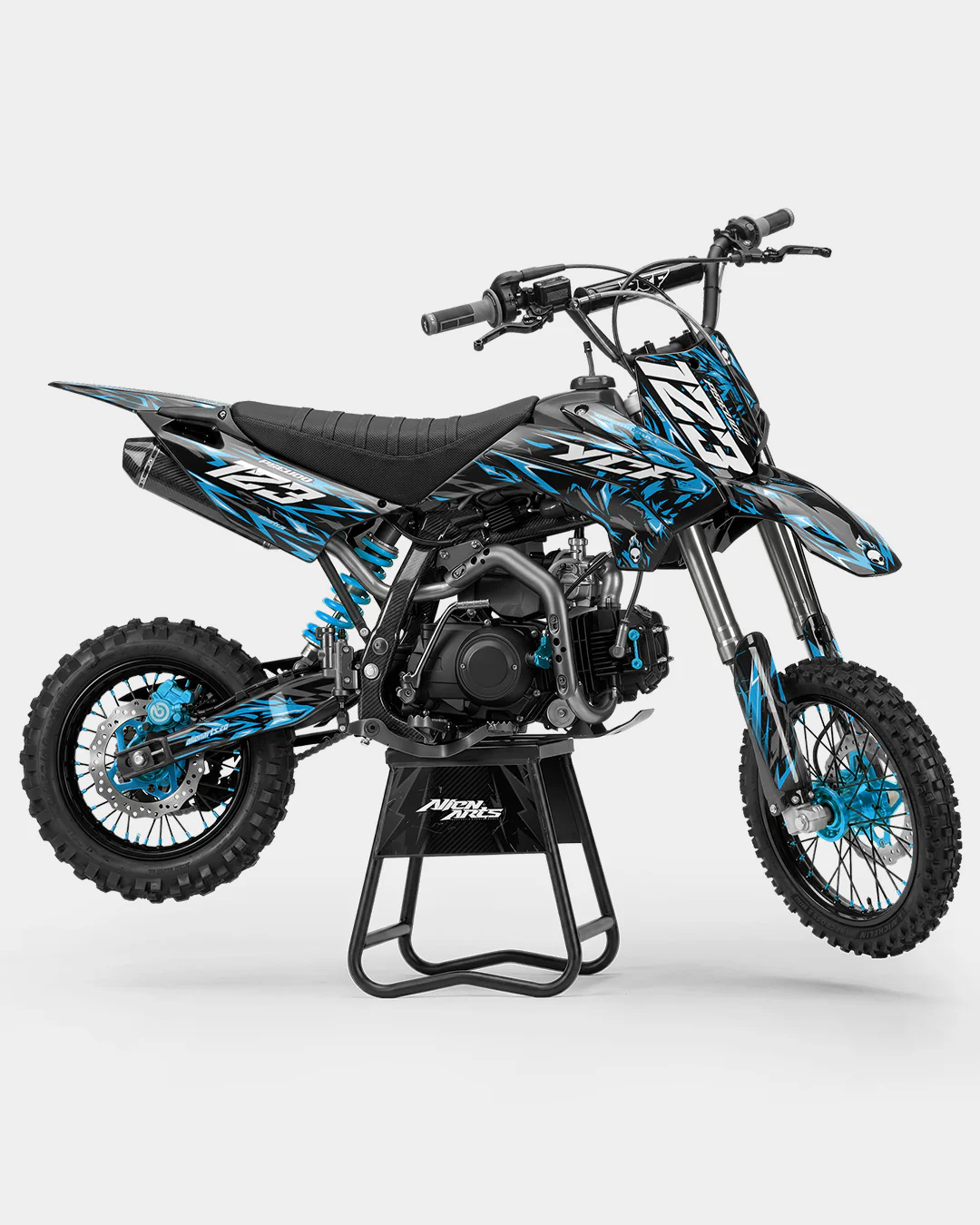 RAION - Kit Déco Dirt Bike Semi-Personnalisable - Bleu
