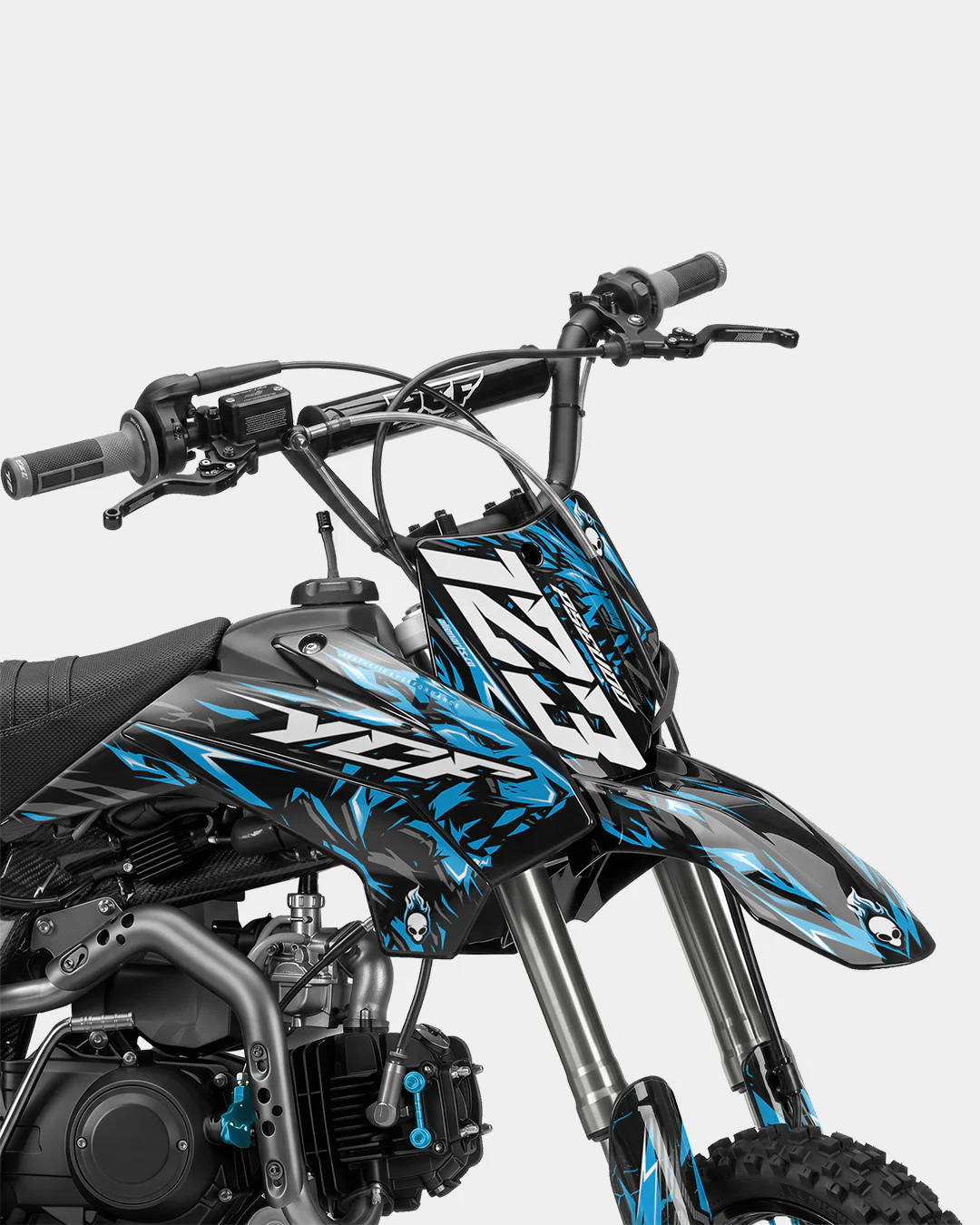 RAION - Kit Déco Dirt Bike Semi-Personnalisable - Bleu - Image 2