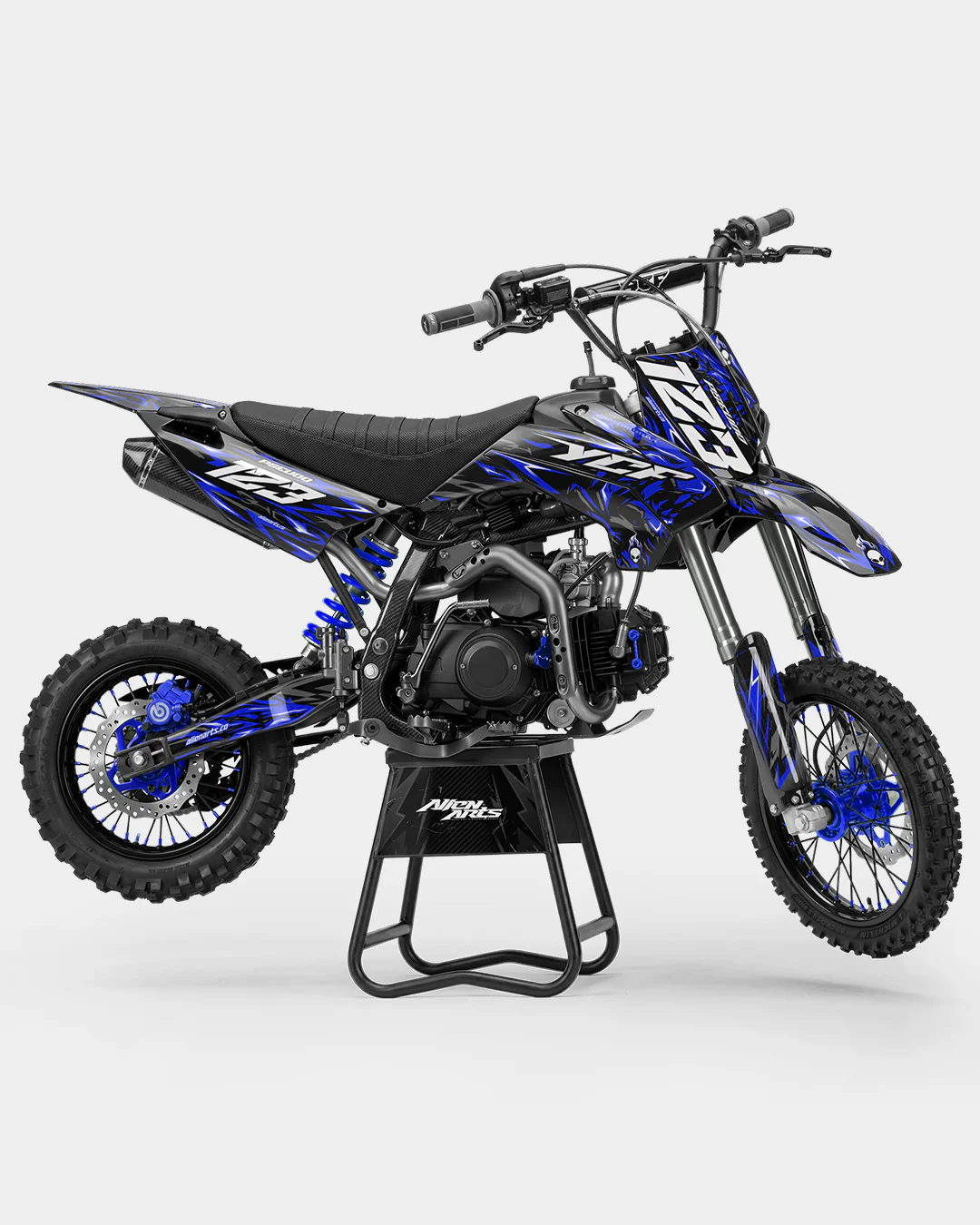 RAION - Kit Déco Dirt Bike Semi-Personnalisable - Bleu foncé