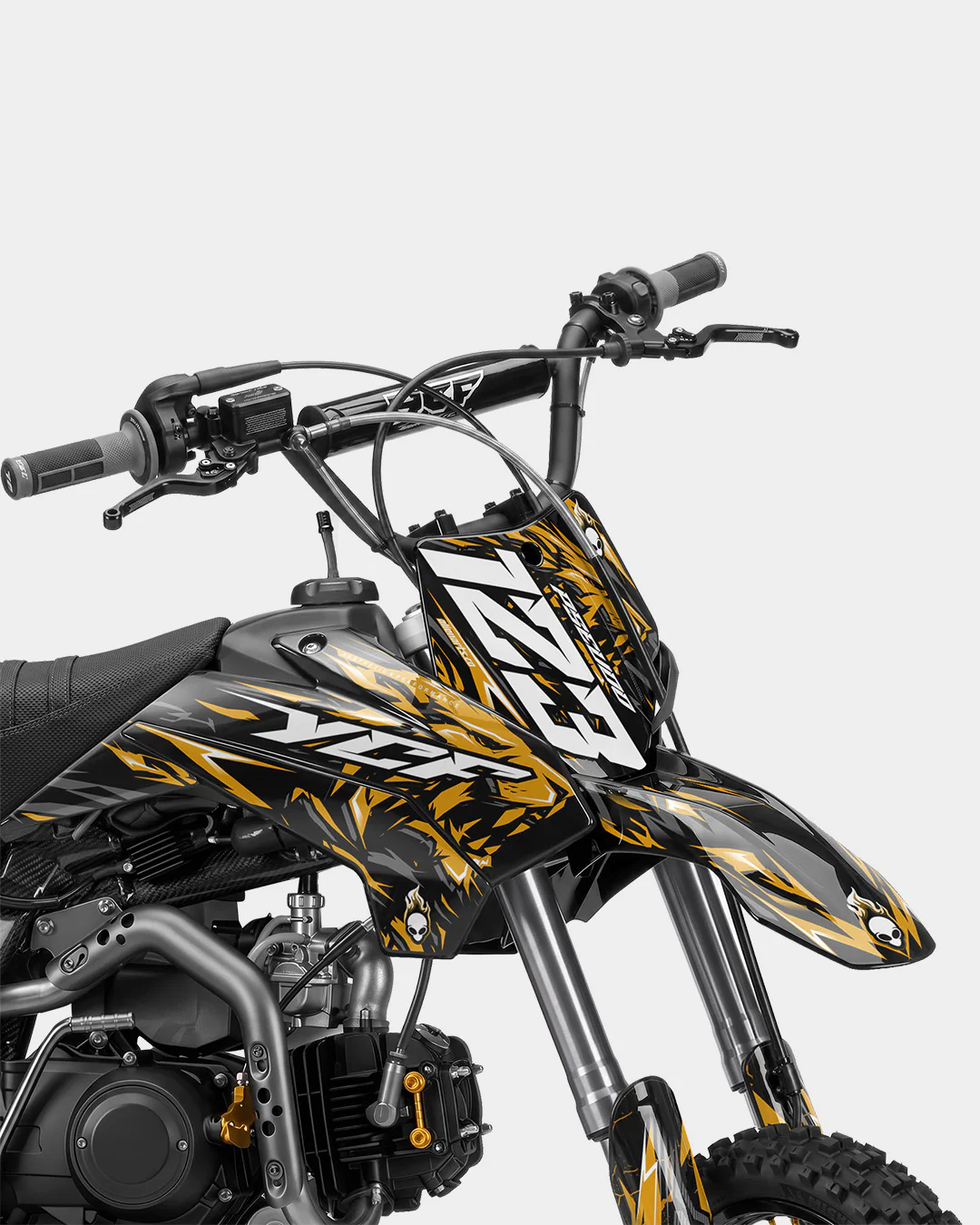 RAION - Kit Déco Dirt Bike Semi-Personnalisable - Jaune foncé - Image 2