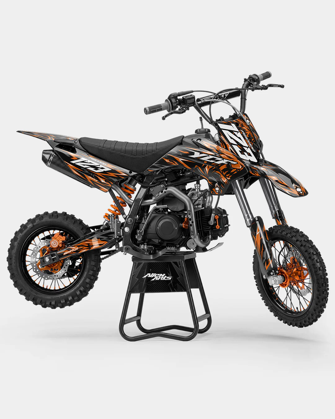 RAION - Kit Déco Dirt Bike Semi-Personnalisable - Orange - Image 3