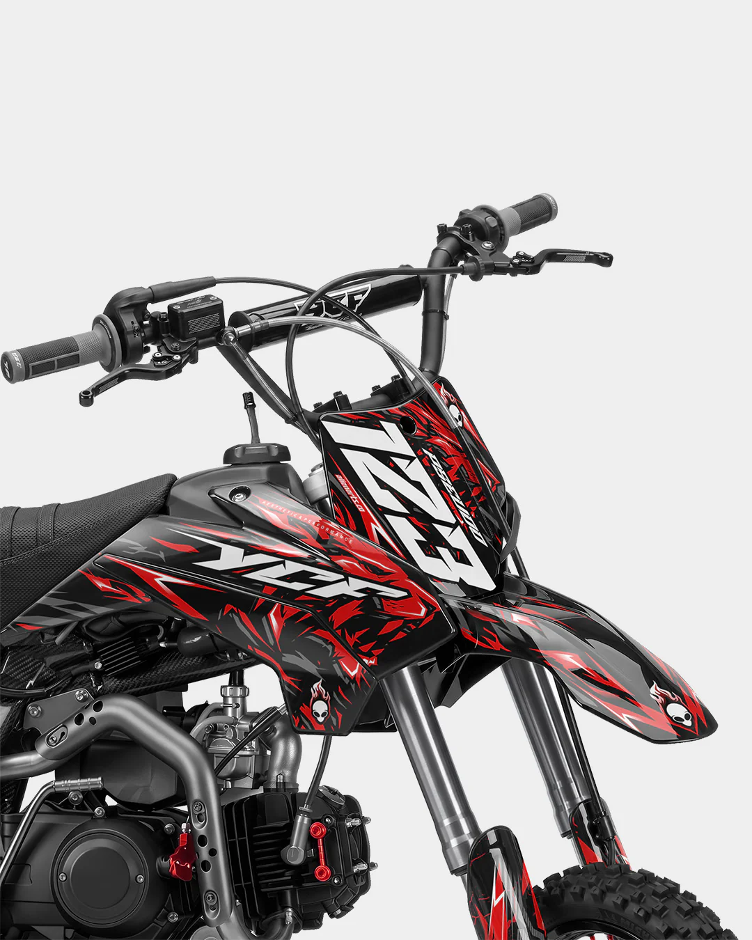 RAION - Kit Déco Dirt Bike Semi-Personnalisable - Rouge - Image 2