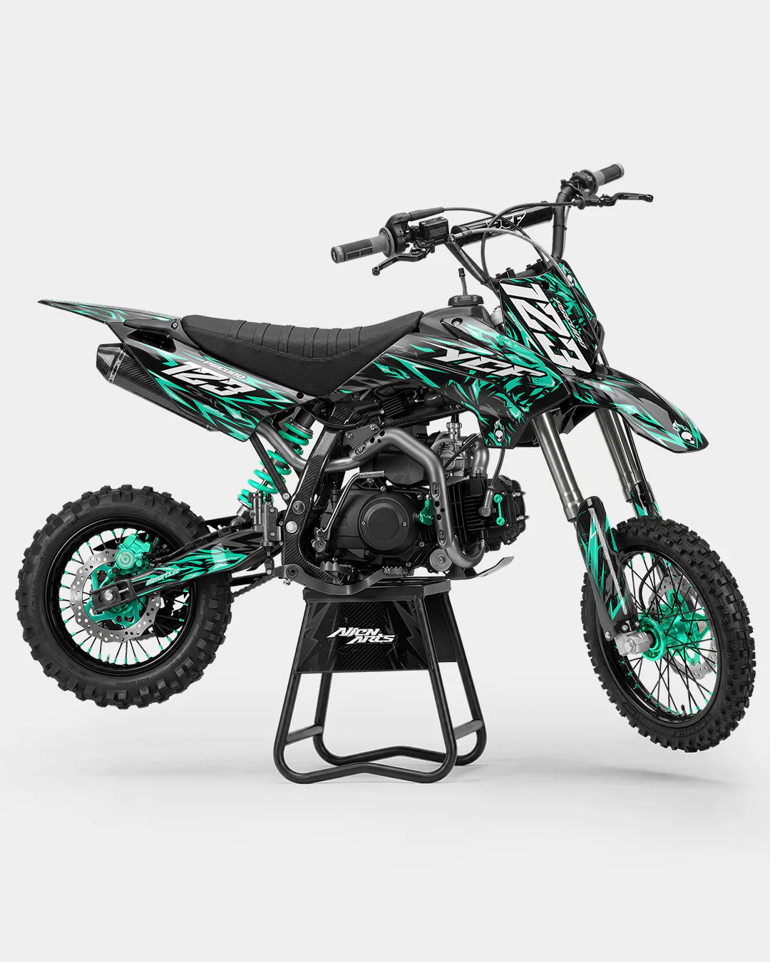 RAION - Kit Déco Dirt Bike Semi-Personnalisable - Turquoise