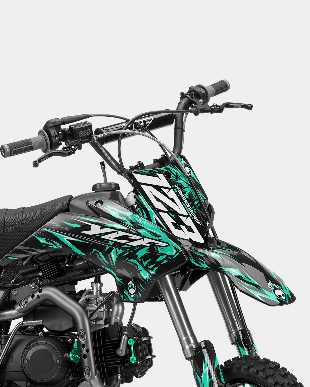RAION - Kit Déco Dirt Bike Semi-Personnalisable - Turquoise - Image 2