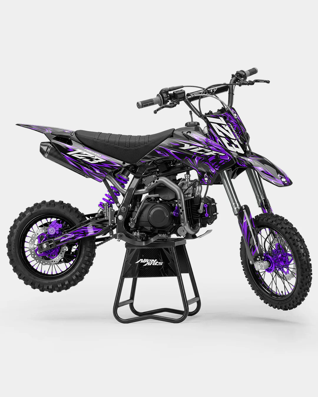 RAION - Kit Déco Dirt Bike Semi-Personnalisable - Violet