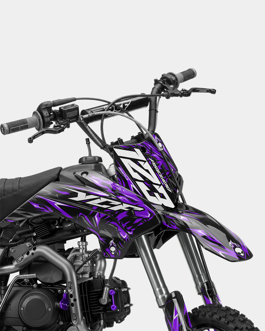 RAION - Kit Déco Dirt Bike Semi-Personnalisable - Violet - Image 2
