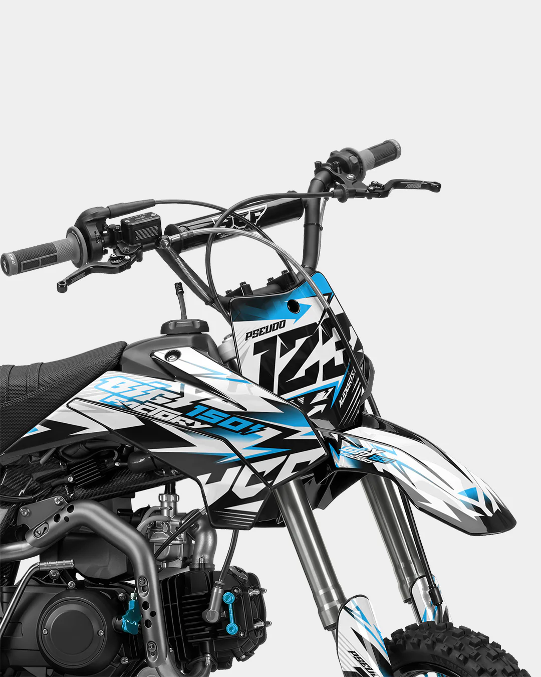 RAMPAGE - Kit Déco Dirt Bike Semi-Personnalisable - Bleu - Image 2