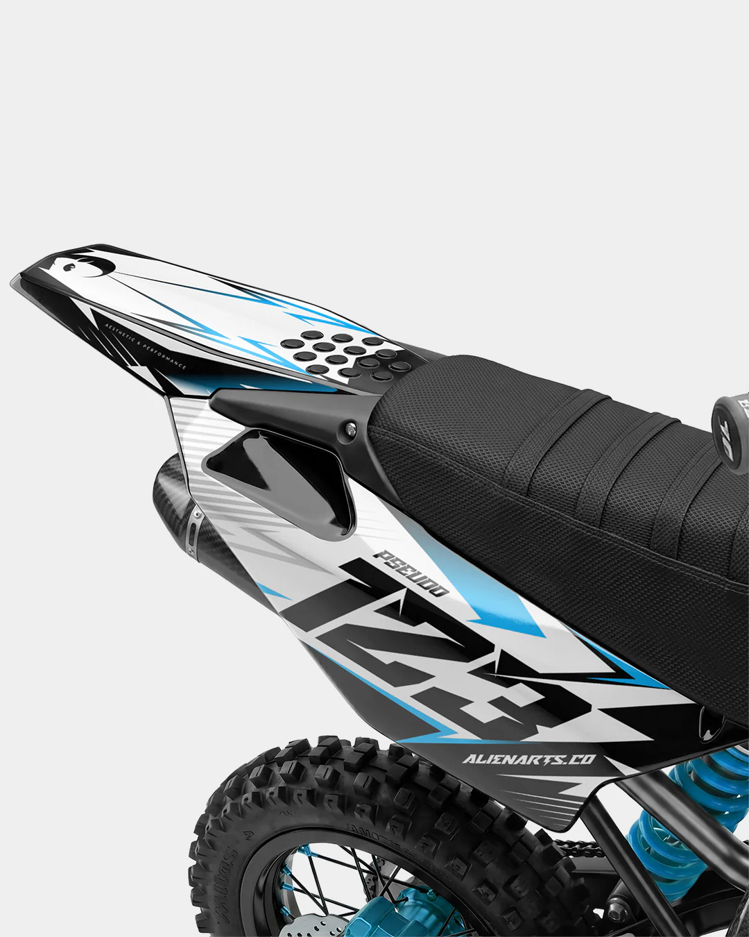 RAMPAGE - Kit Déco Dirt Bike Semi-Personnalisable - Bleu - Image 3