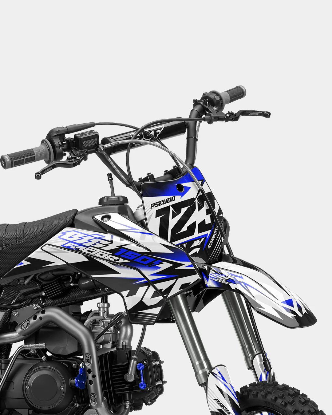 RAMPAGE - Kit Déco Dirt Bike Semi-Personnalisable - Bleu foncé - Image 2