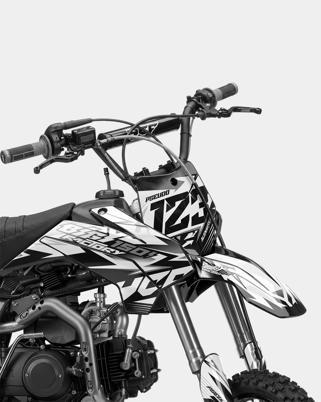 RAMPAGE - Kit Déco Dirt Bike Semi-Personnalisable - Gris - Image 2