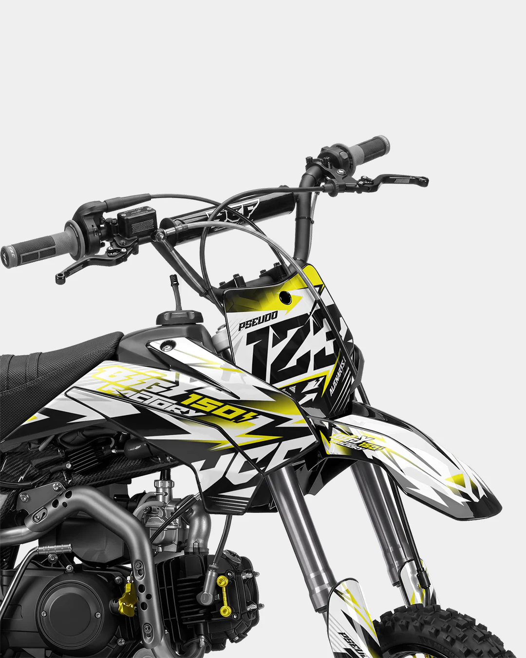 RAMPAGE - Kit Déco Dirt Bike Semi-Personnalisable - Jaune - Image 2