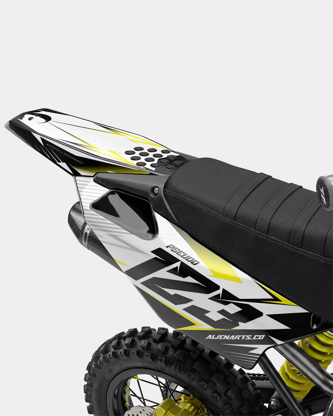 RAMPAGE - Kit Déco Dirt Bike Semi-Personnalisable - Jaune - Image 3