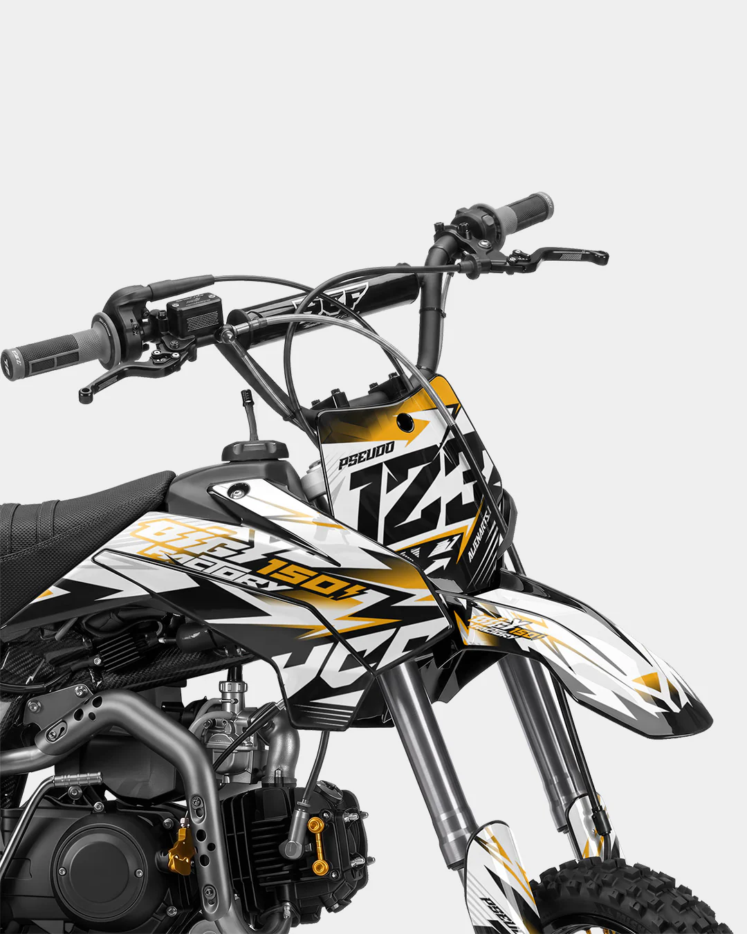 RAMPAGE - Kit Déco Dirt Bike Semi-Personnalisable - Jaune foncé - Image 2