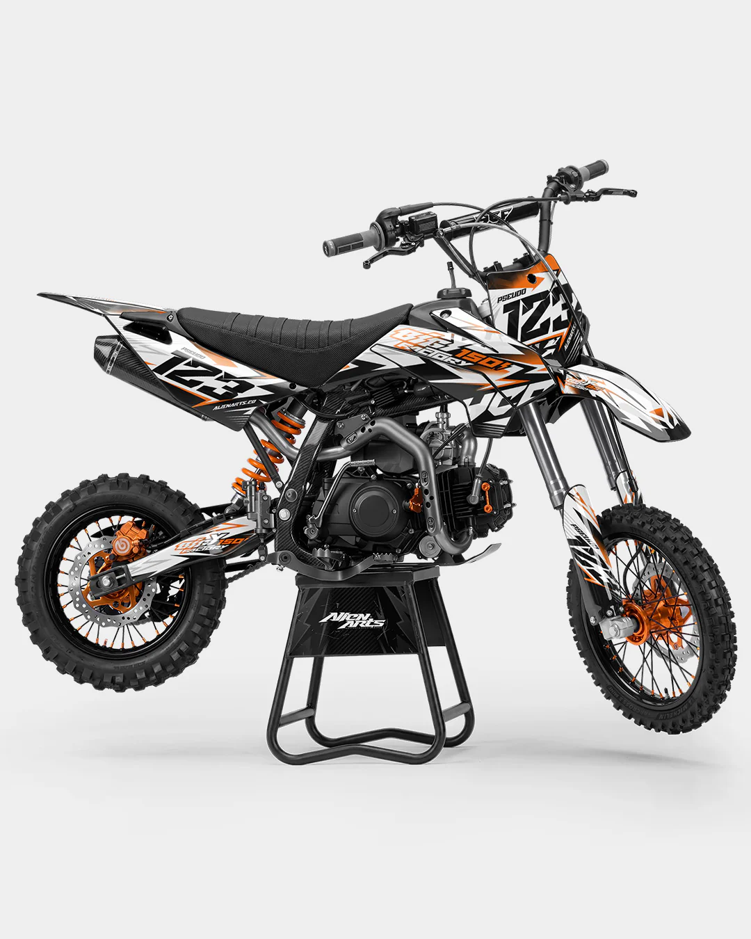 RAMPAGE - Kit Déco Dirt Bike Semi-Personnalisable - Orange