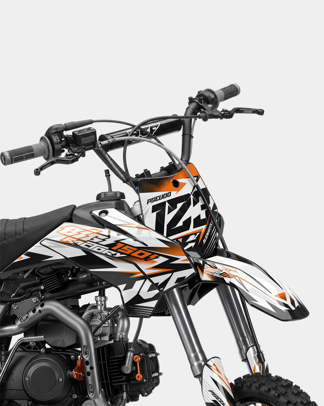 RAMPAGE - Kit Déco Dirt Bike Semi-Personnalisable - Orange - Image 2